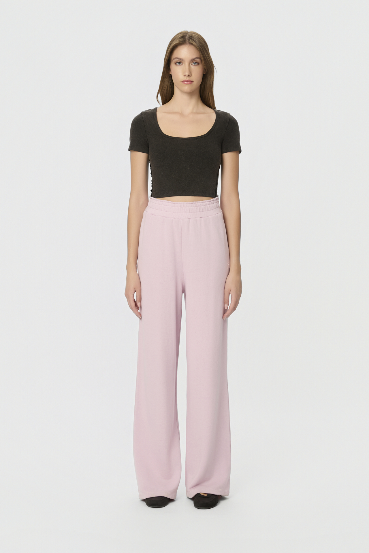 HIGH WAIST STRAIGHT LEG SWEATPANTS