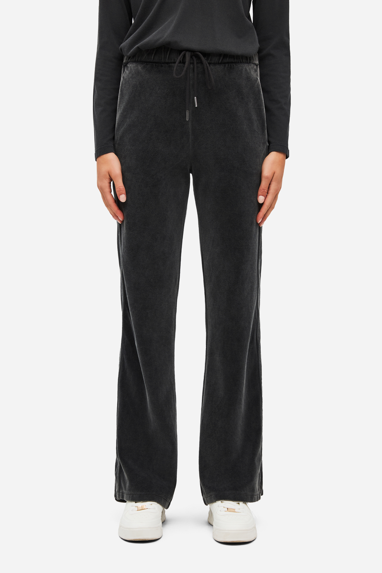 VELVET FLARED SWEATPANTS