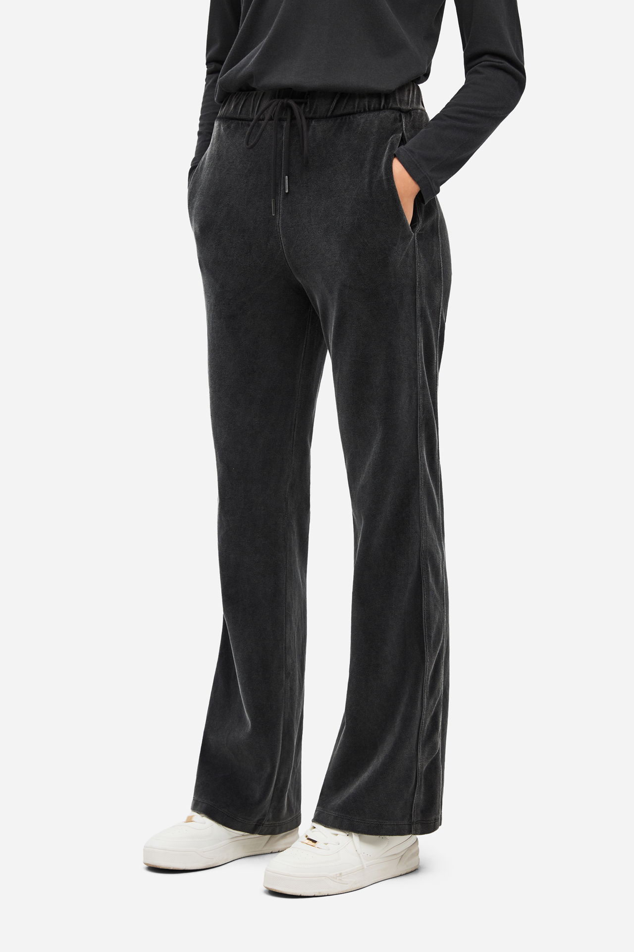 VELVET FLARED SWEATPANTS
