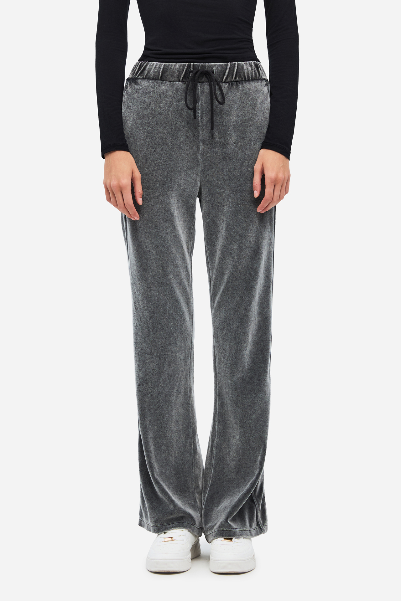 VELVET FLARED SWEATPANTS