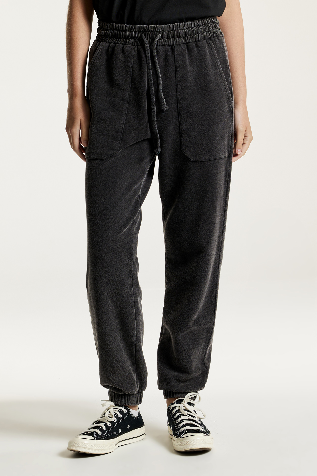 Mixed Fabric Detail Sweatpants