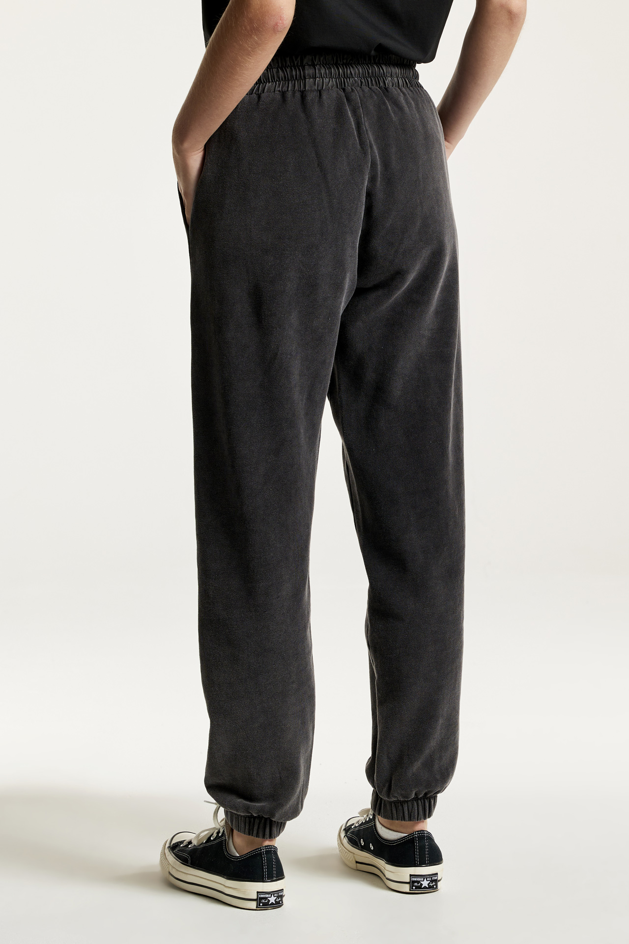 Mixed Fabric Detail Sweatpants