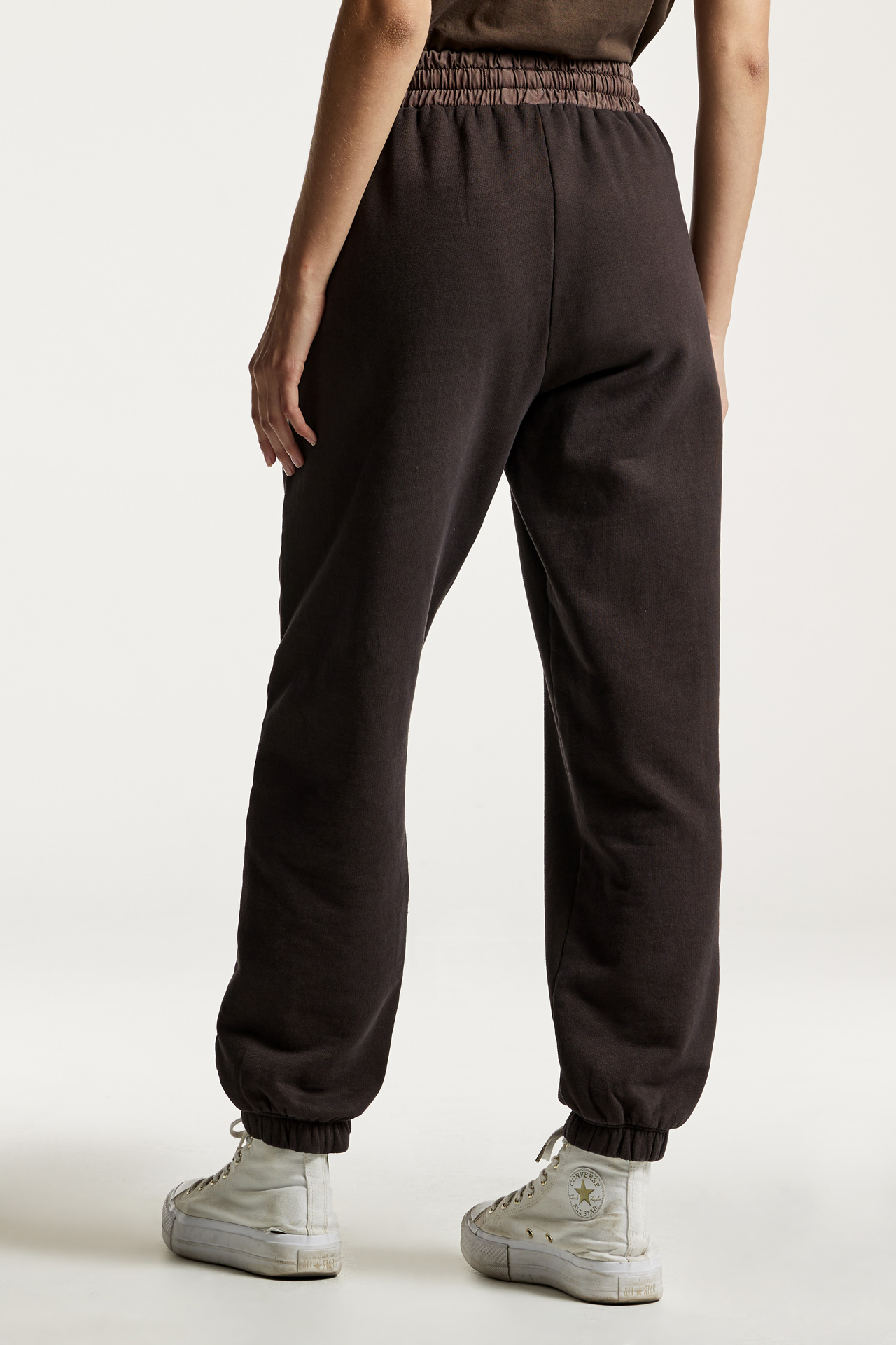 Mixed Fabric Detail Sweatpants