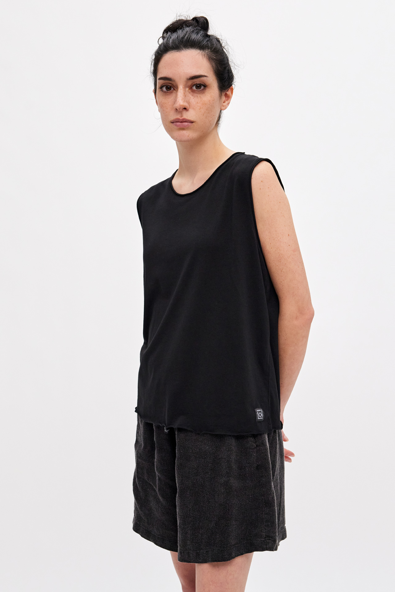 Cropped Shoulder T-Shirt