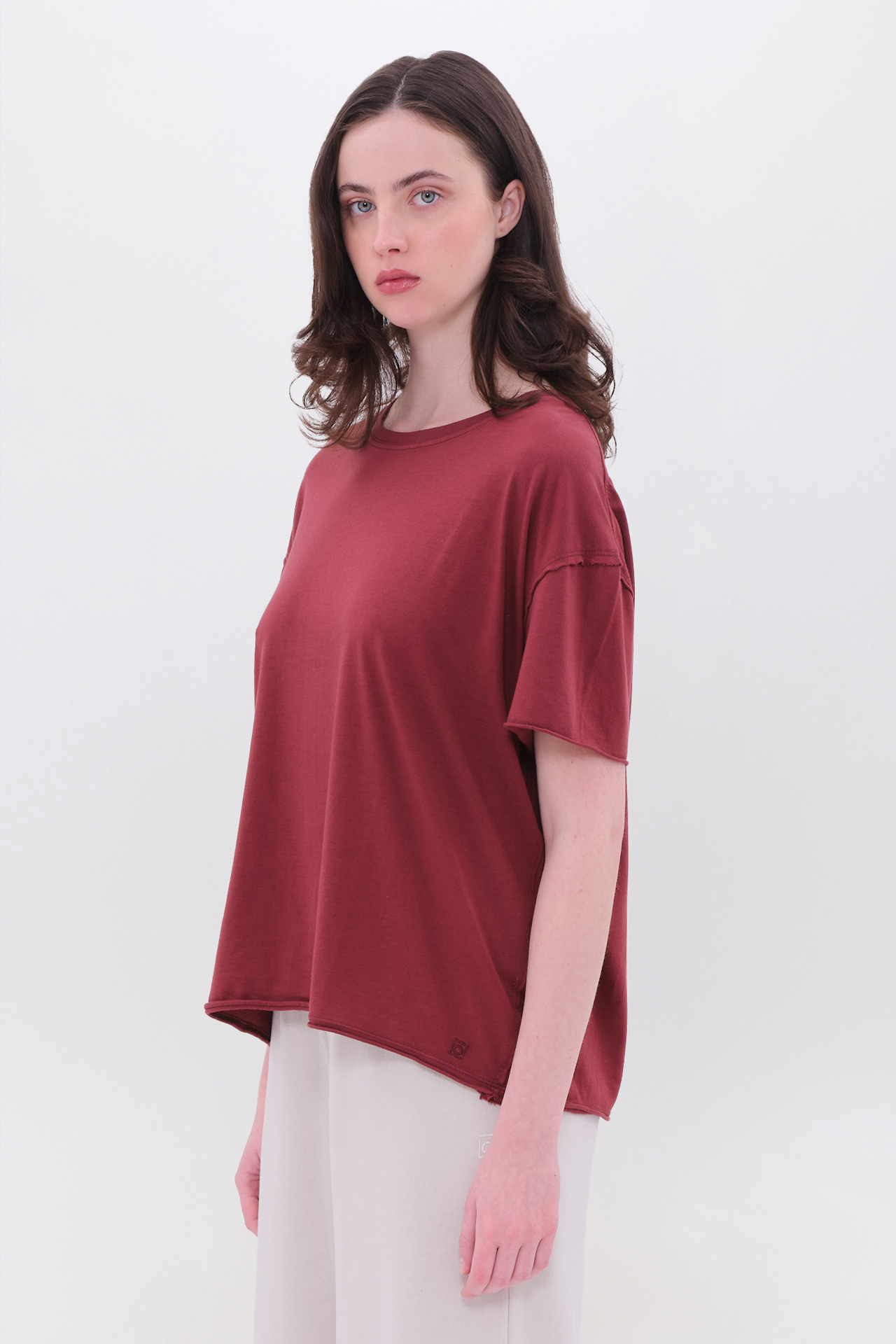 OVERSIZED T-SHIRT WITH RAW EDGES