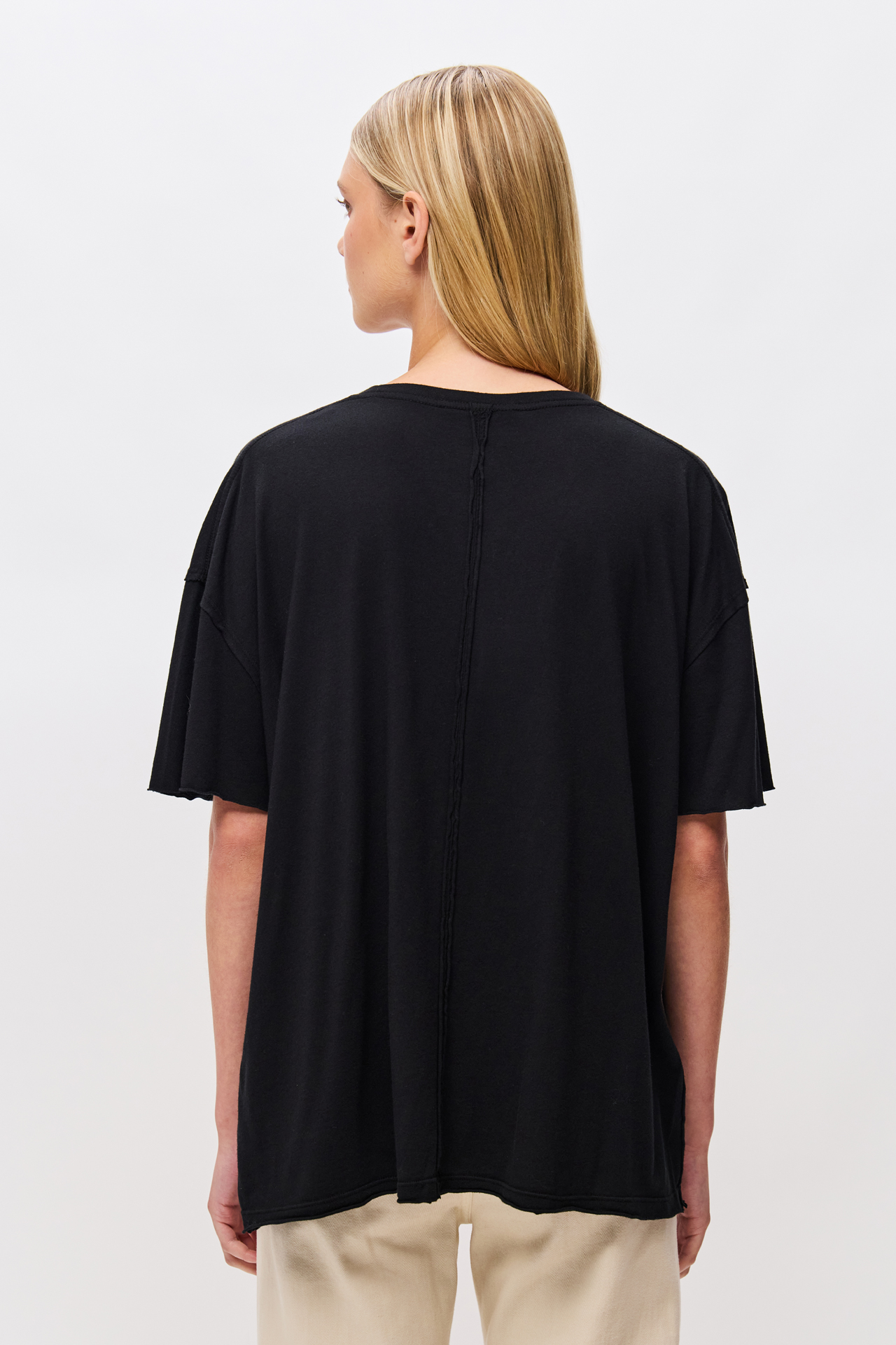 OVERSIZED T-SHIRT WITH RAW EDGES