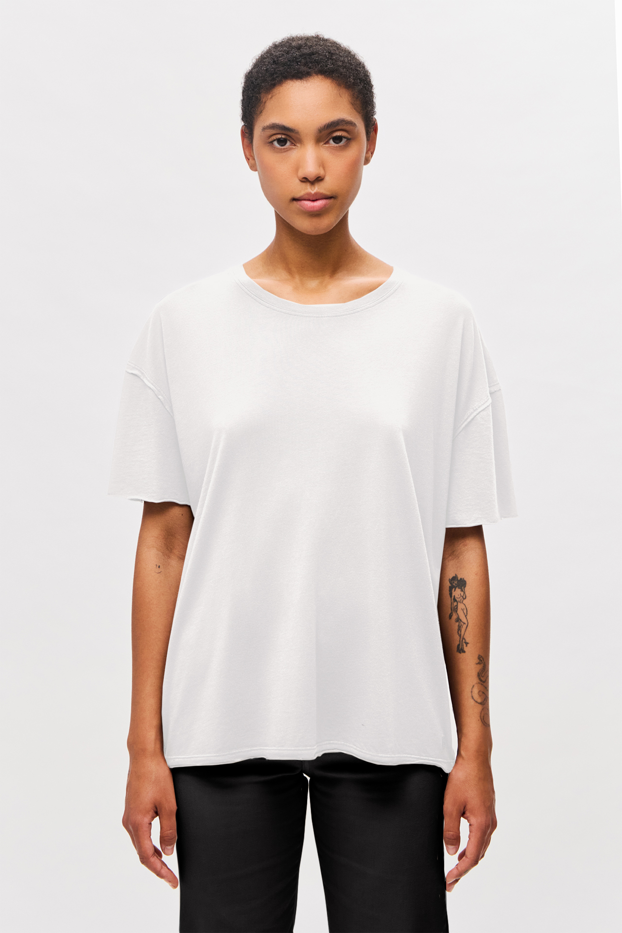 OVERSIZED T-SHIRT WITH RAW EDGES