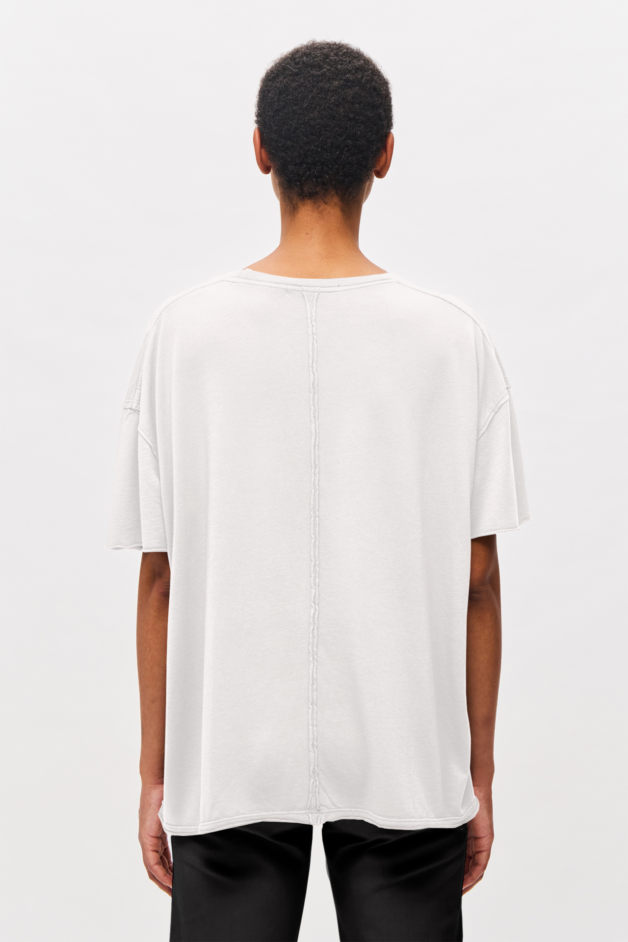 OVERSIZED T-SHIRT WITH RAW EDGES