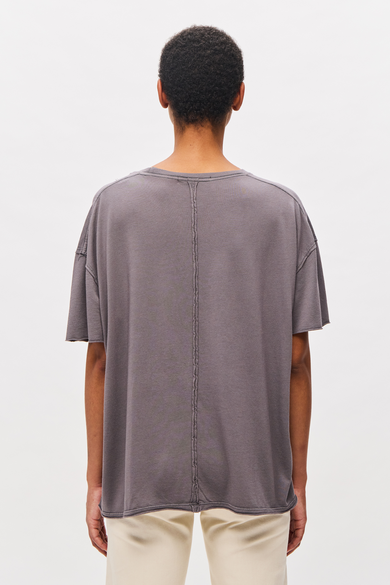 OVERSIZED T-SHIRT WITH RAW EDGES