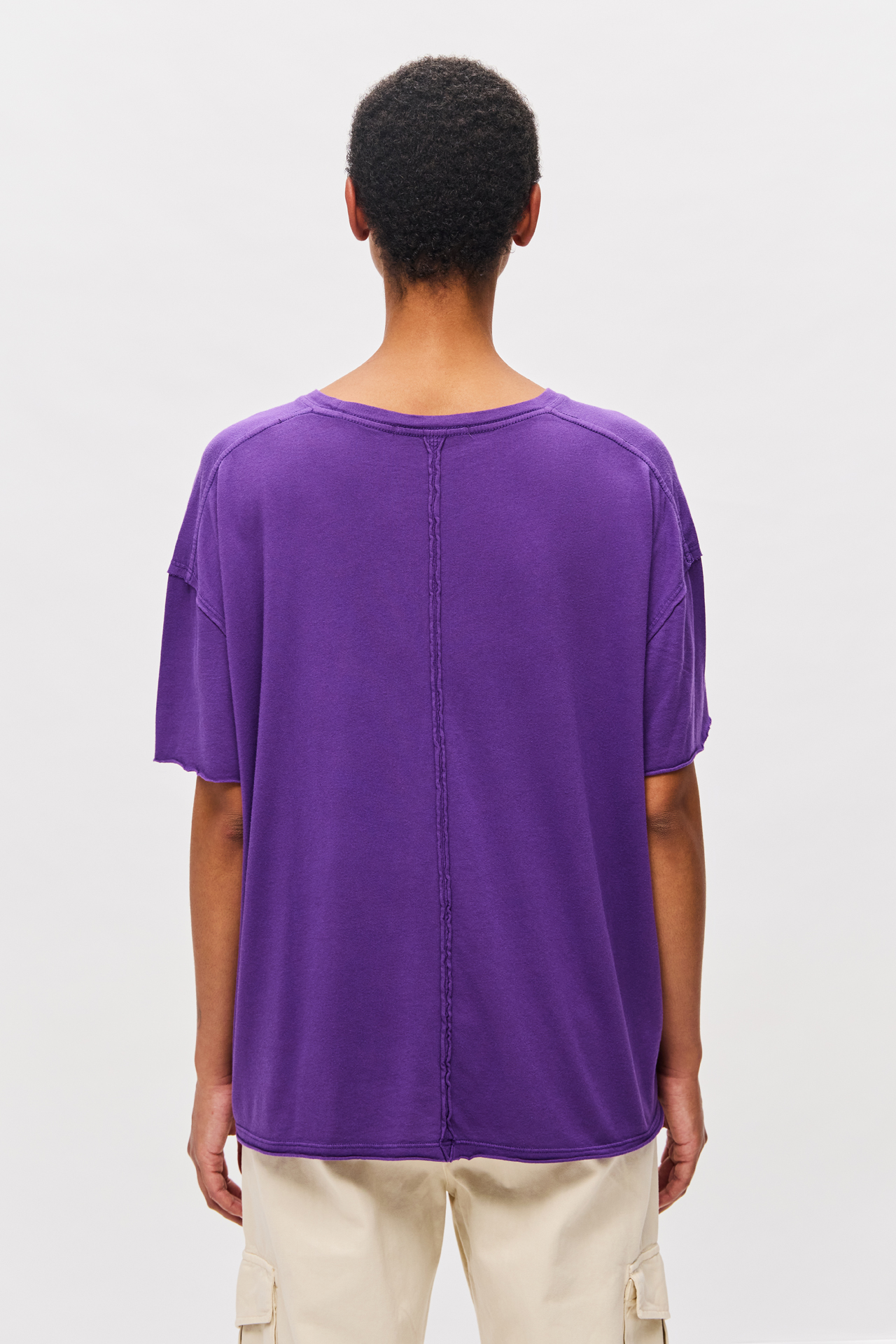 OVERSIZED T-SHIRT WITH RAW EDGES