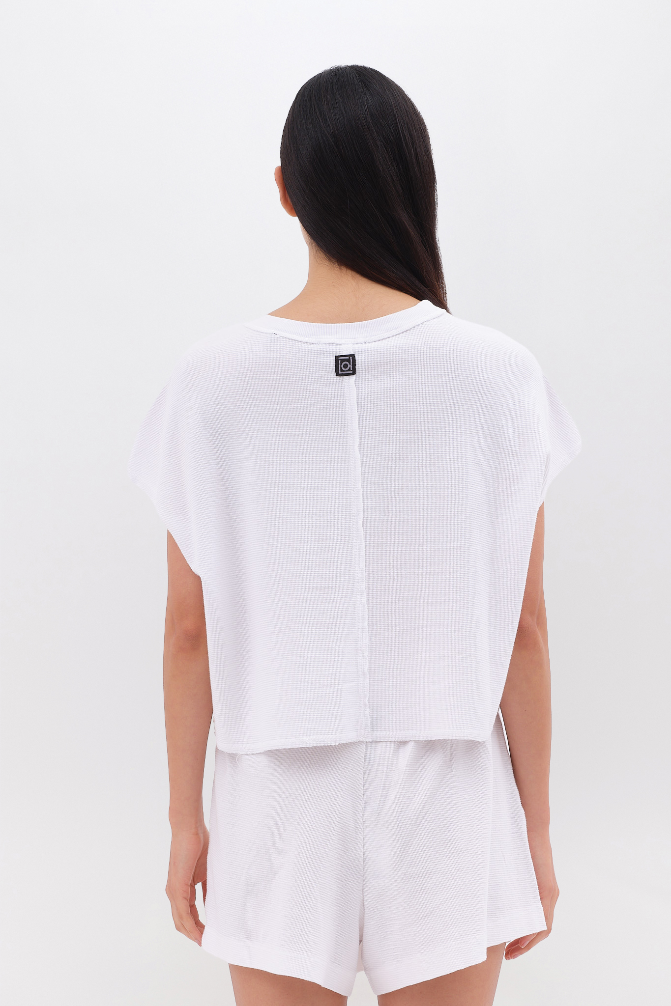 WAFFLE CROPPED T-SHIRT