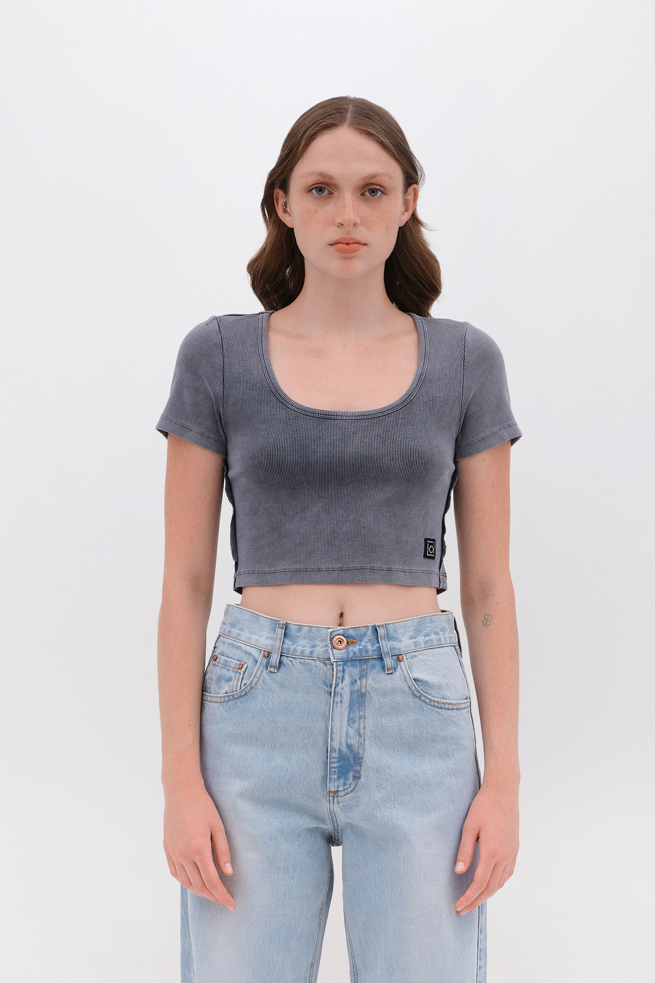 RIB CROPPED T-SHIRT