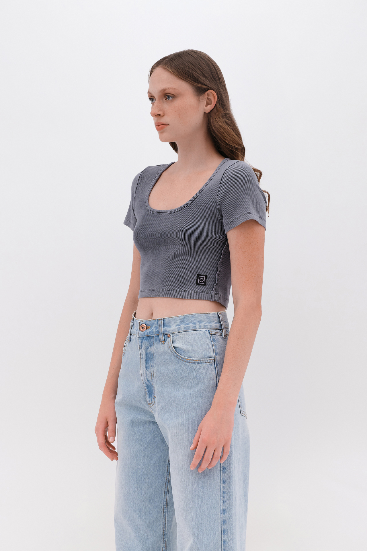 RIB CROPPED T-SHIRT