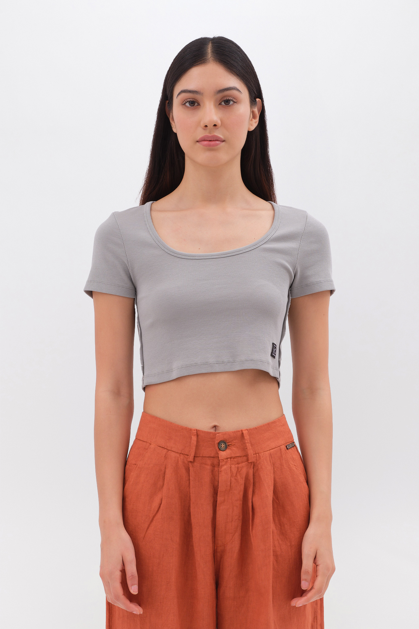 RIB CROPPED T-SHIRT