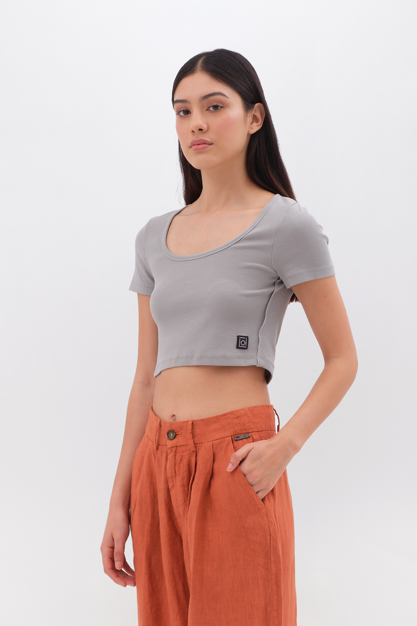 RIB CROPPED T-SHIRT