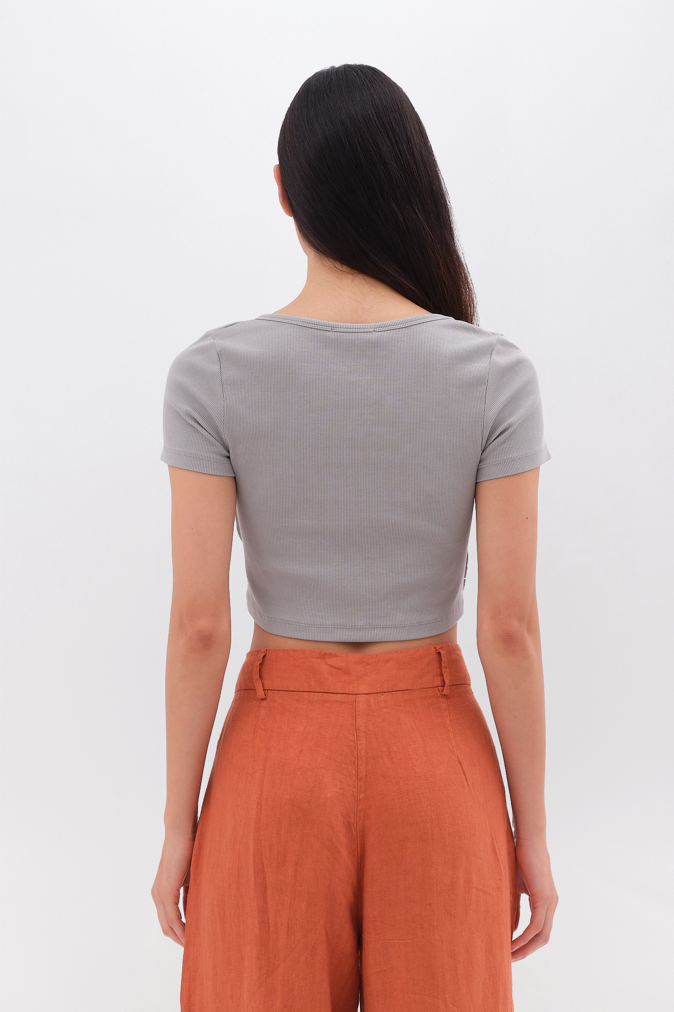 RIB CROPPED T-SHIRT