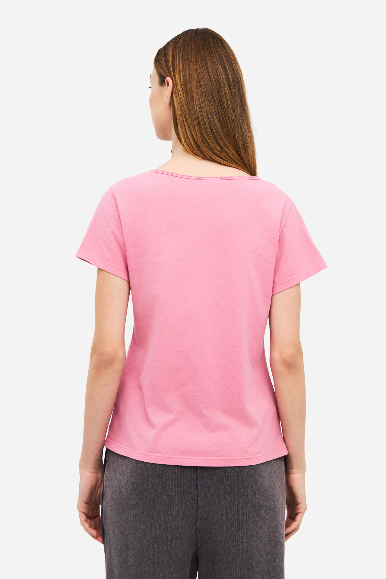 V-NECK T-SHIRT WITH PIPING