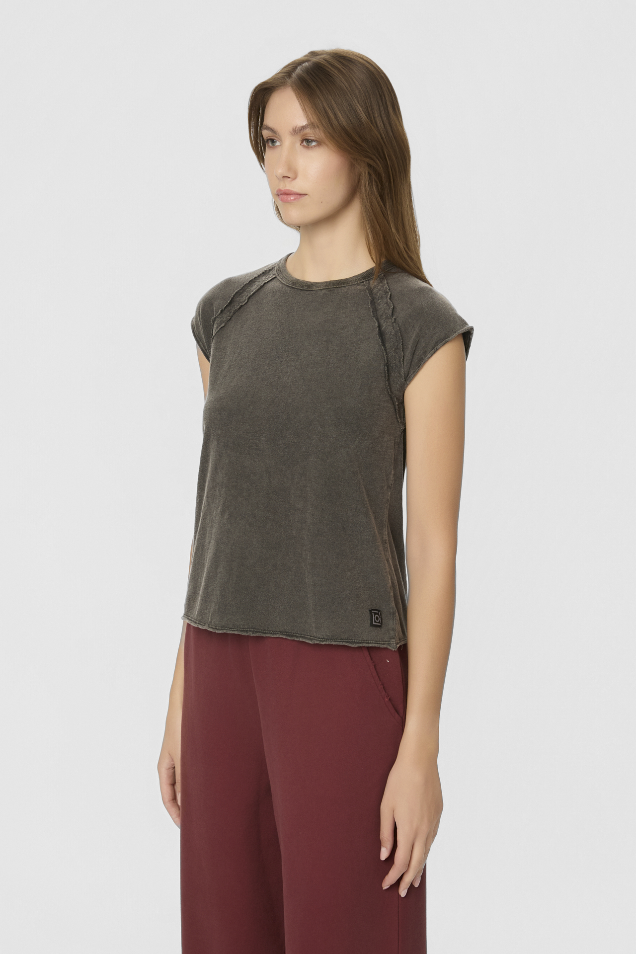 RAGLAN T-SHIRT WITH OPEN SEAMS