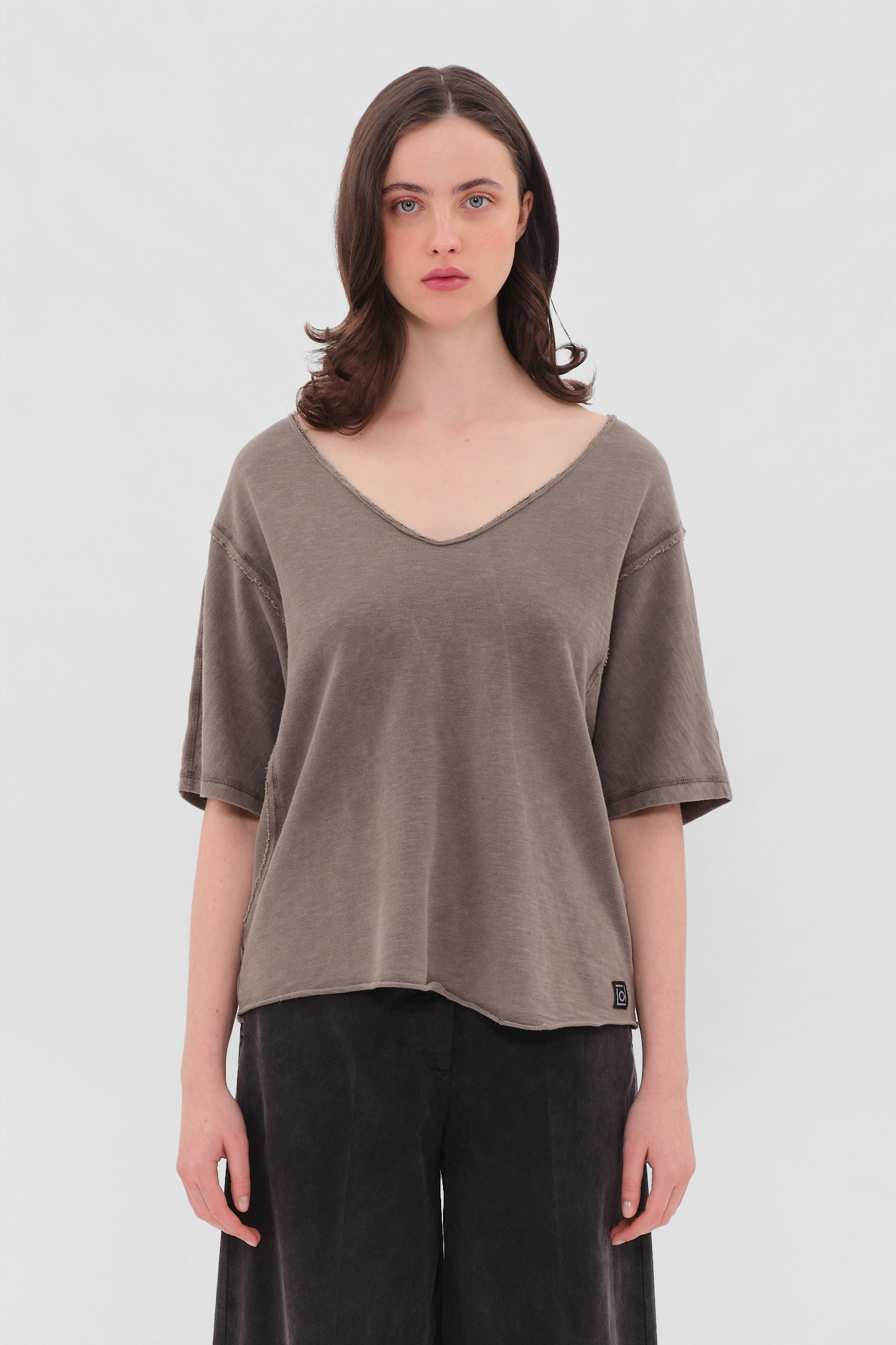 SLUB T-SHIRT WITH RAW EDGES