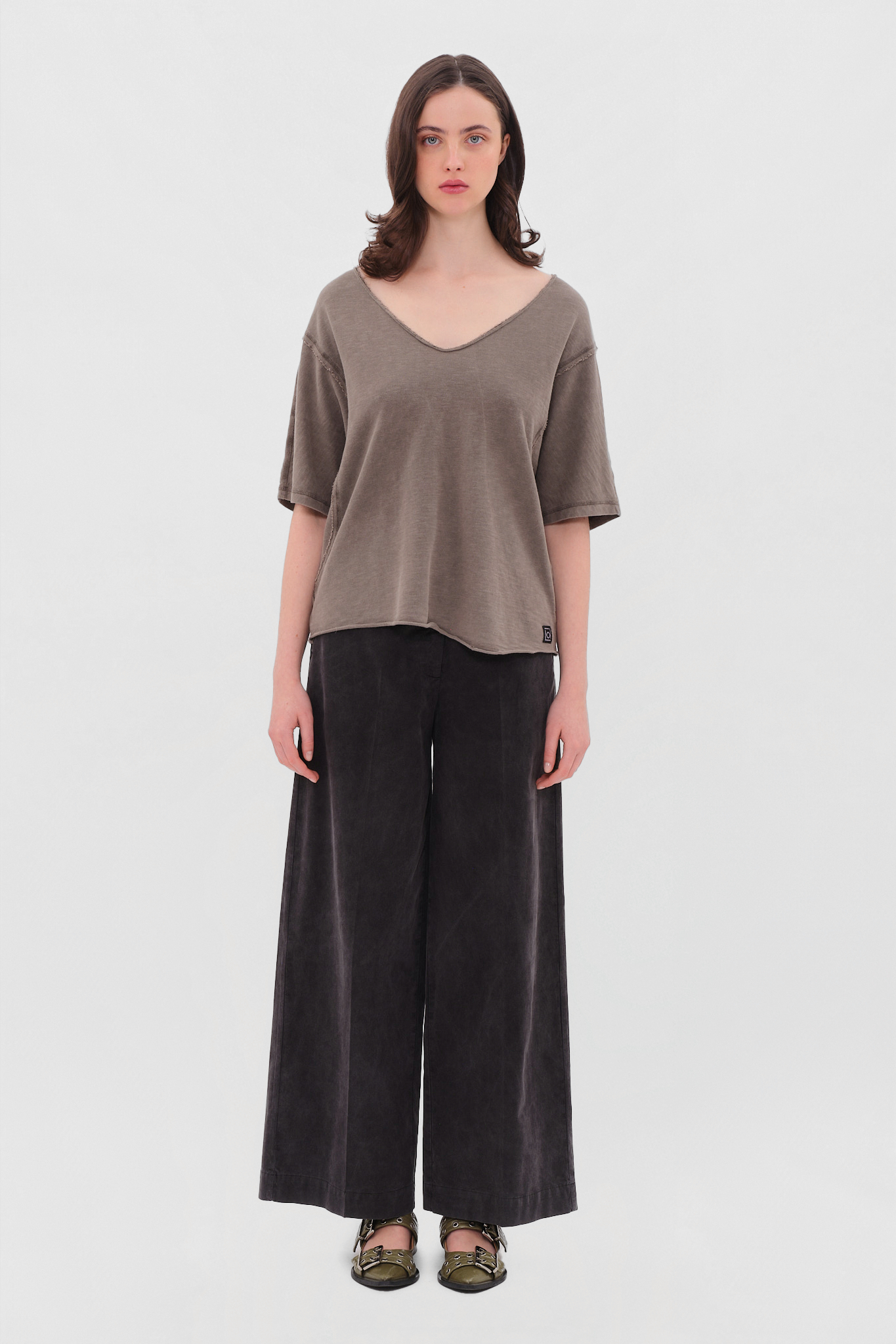 SLUB T-SHIRT WITH RAW EDGES