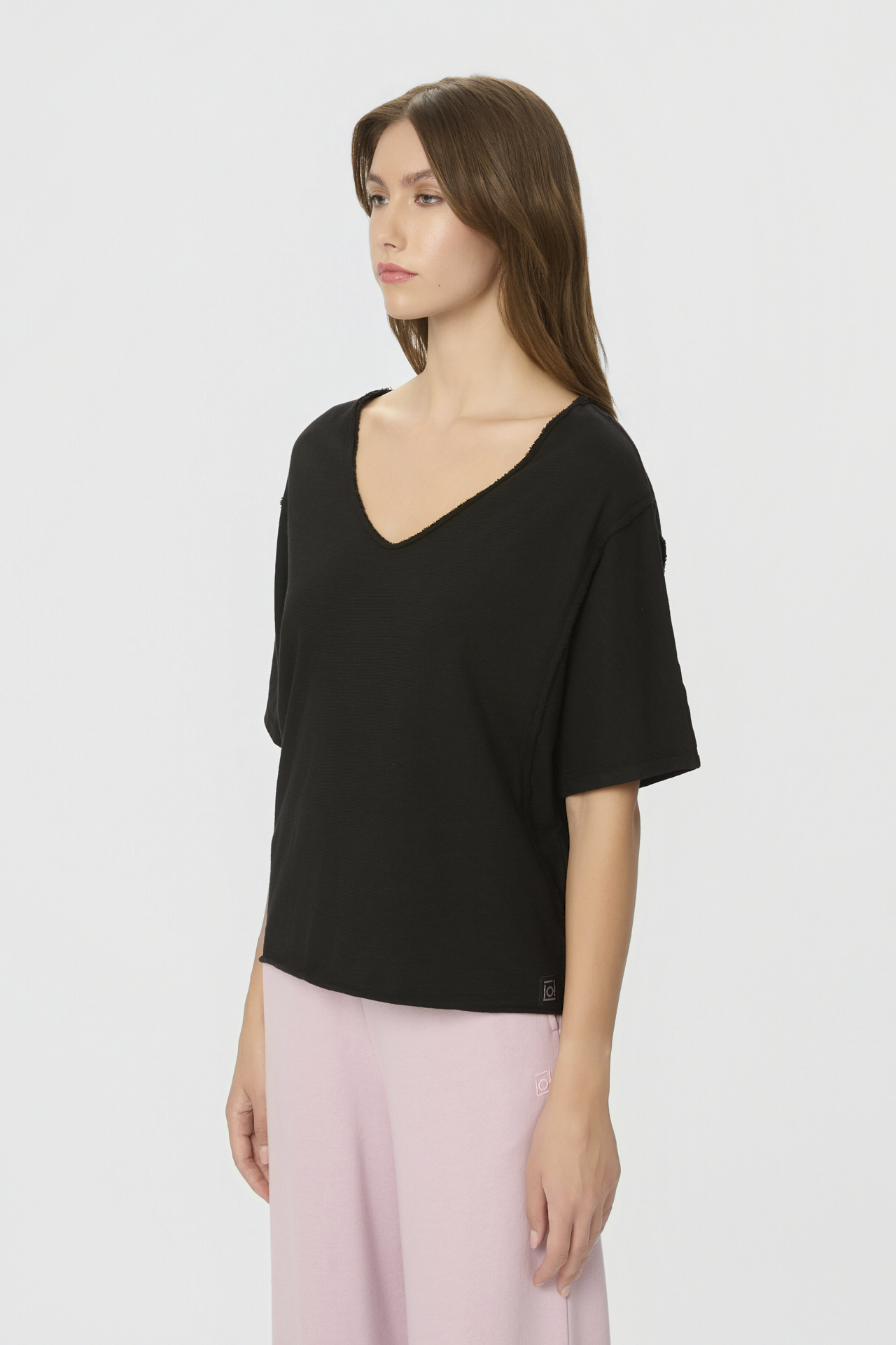 SLUB T-SHIRT WITH RAW EDGES