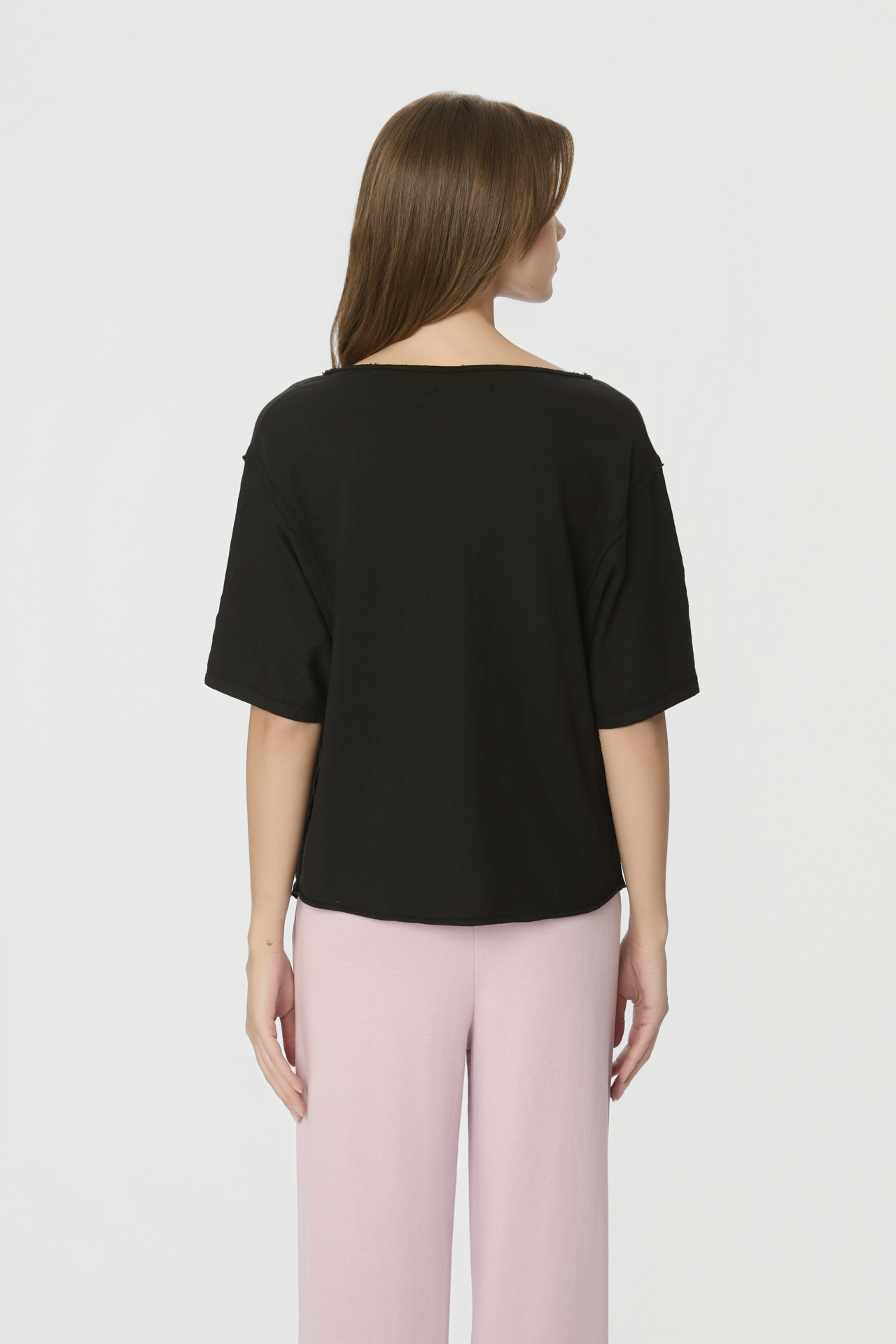 SLUB T-SHIRT WITH RAW EDGES