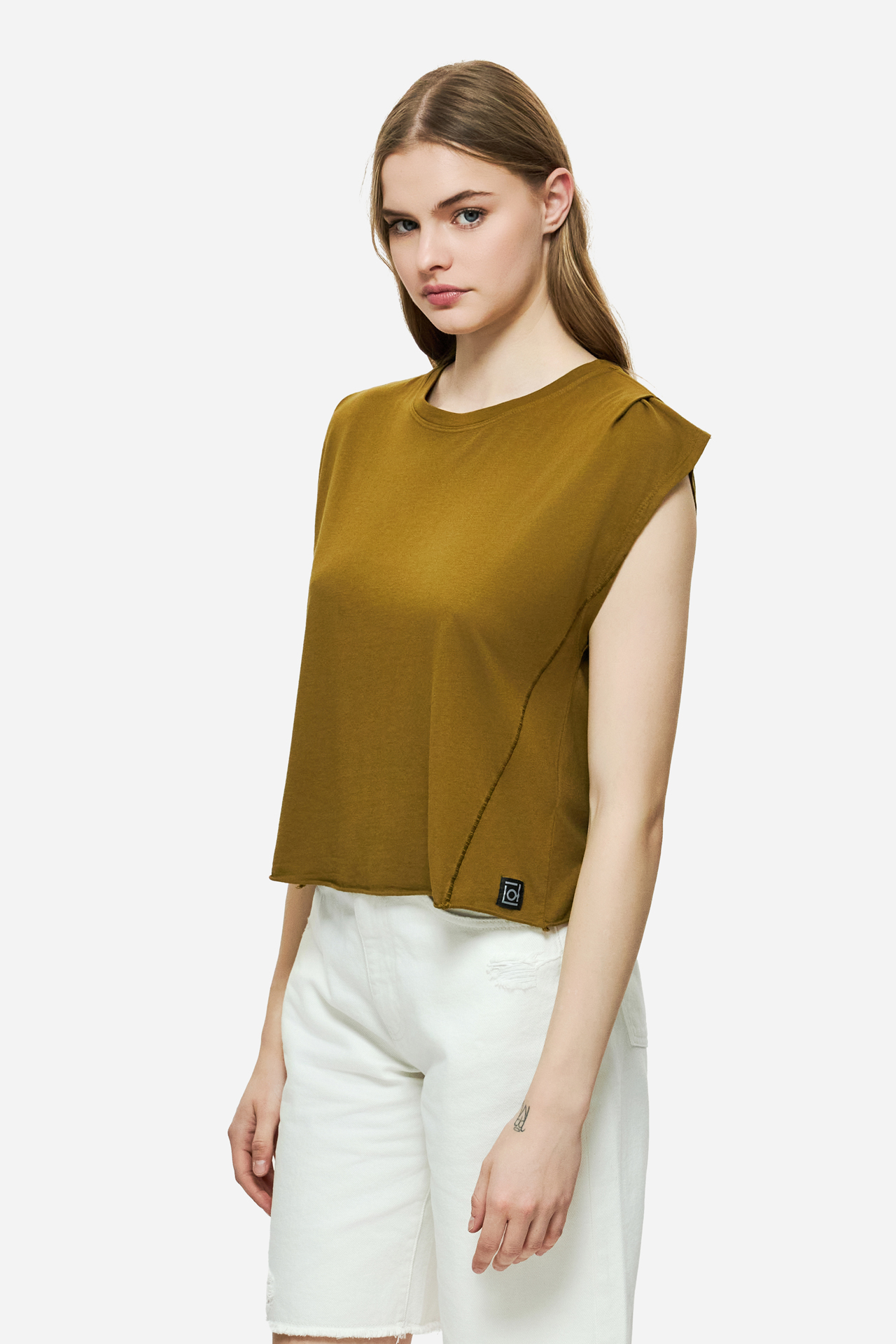BOXY T-SHIRT WITH SLEEVE DETAIL