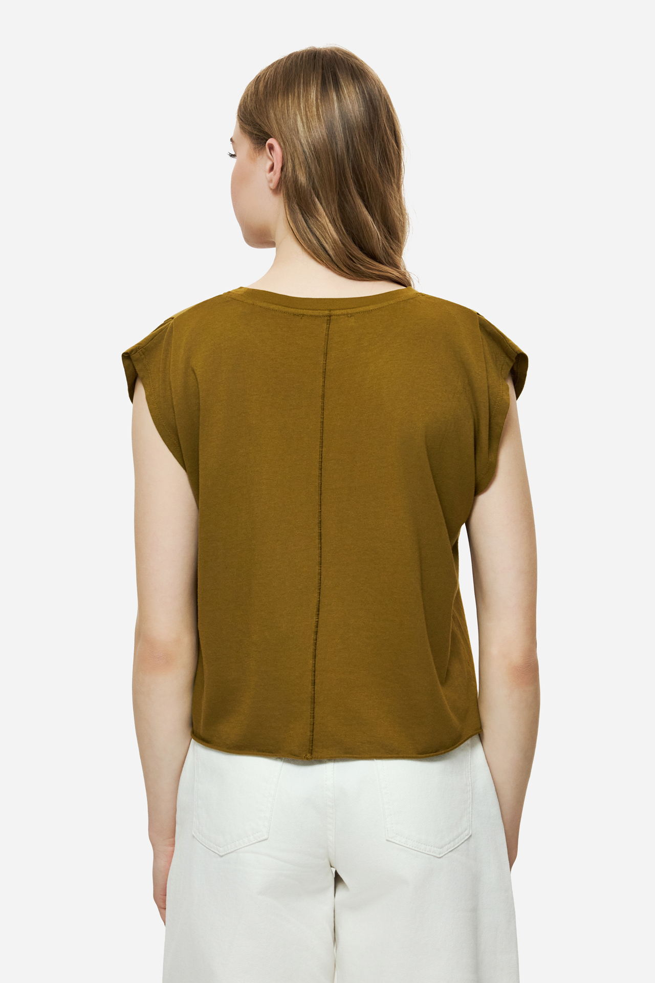 BOXY T-SHIRT WITH SLEEVE DETAIL
