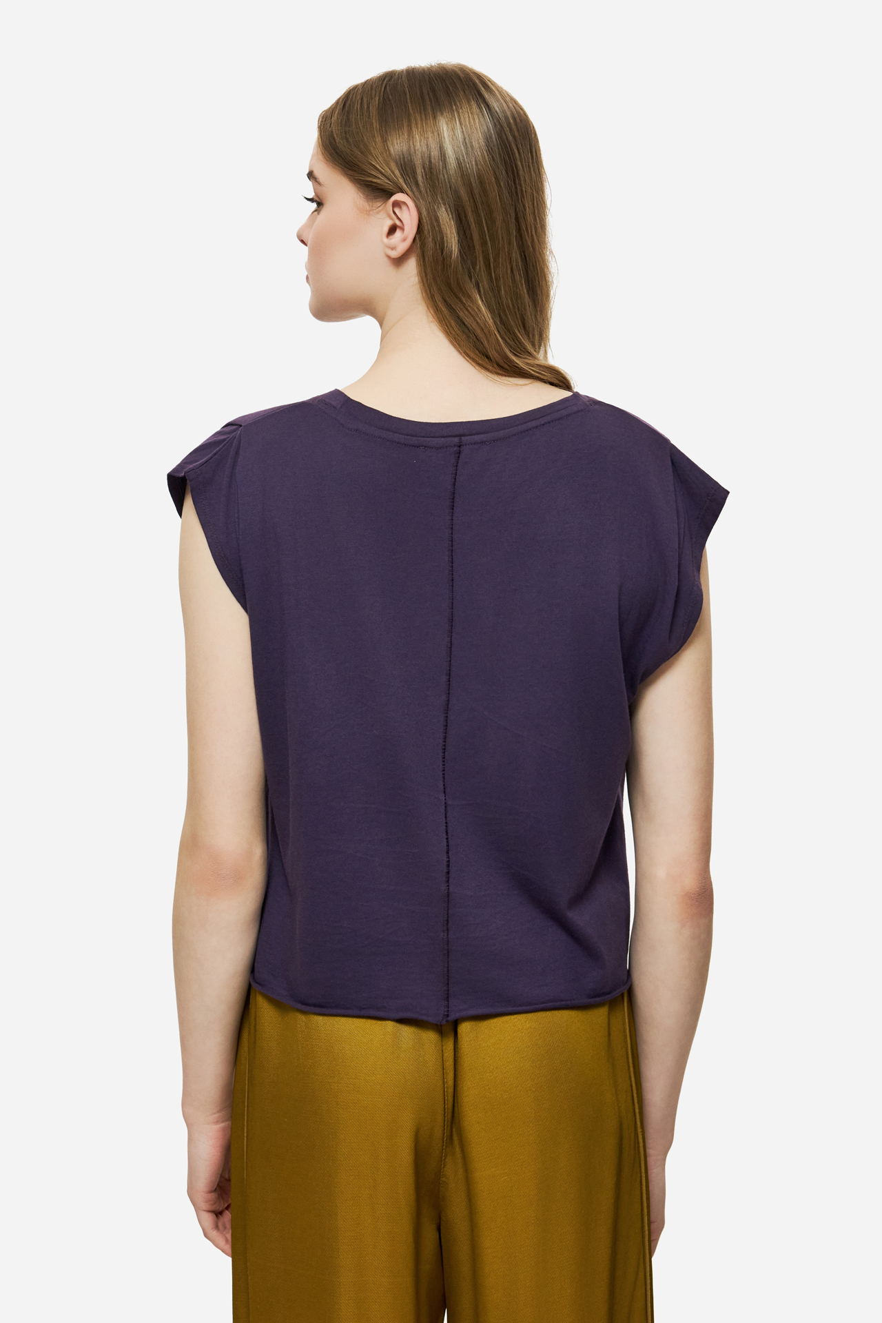 BOXY T-SHIRT WITH SLEEVE DETAIL