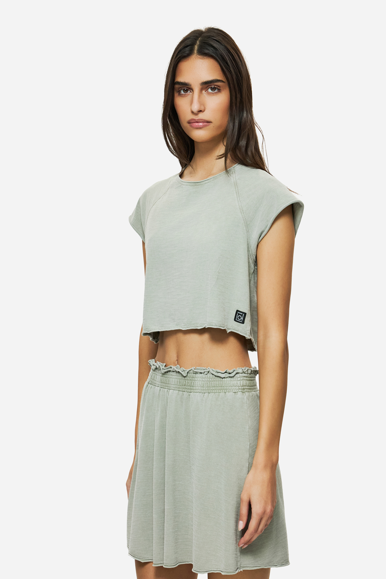 CROPPED SLUB T-SHIRT