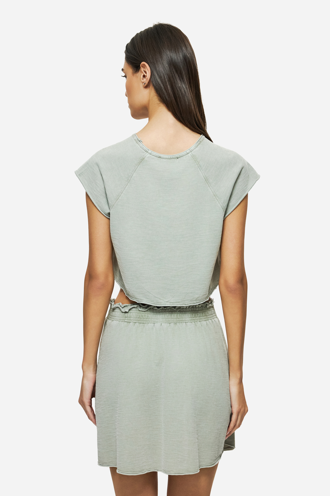 CROPPED SLUB T-SHIRT