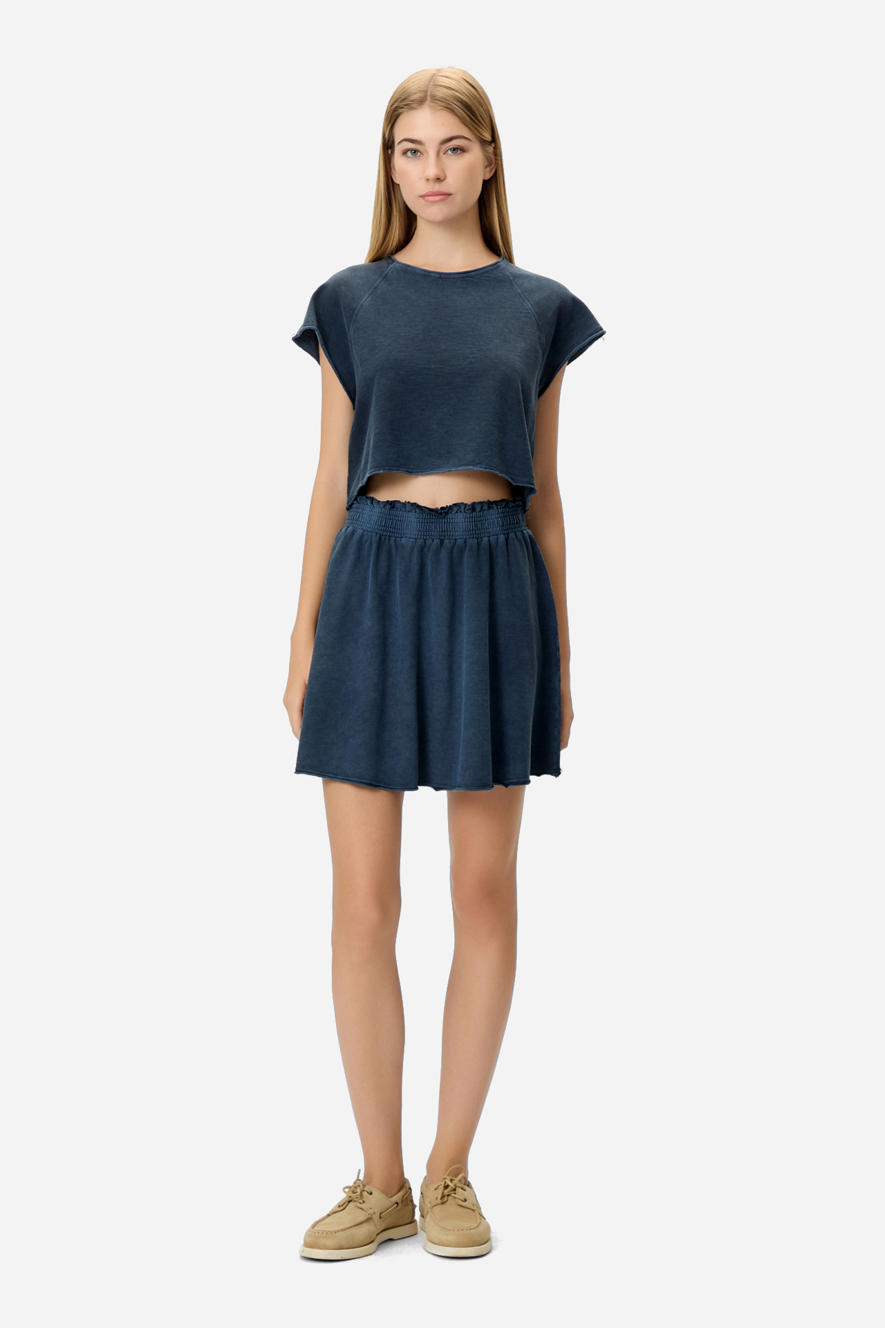 CROPPED SLUB T-SHIRT
