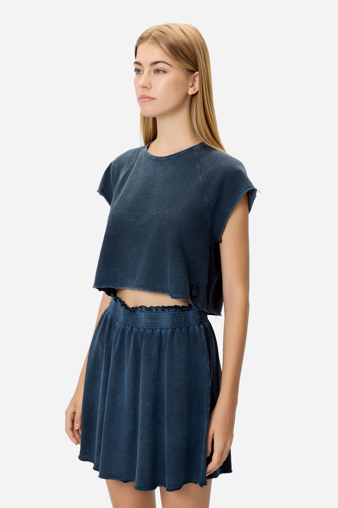 CROPPED SLUB T-SHIRT