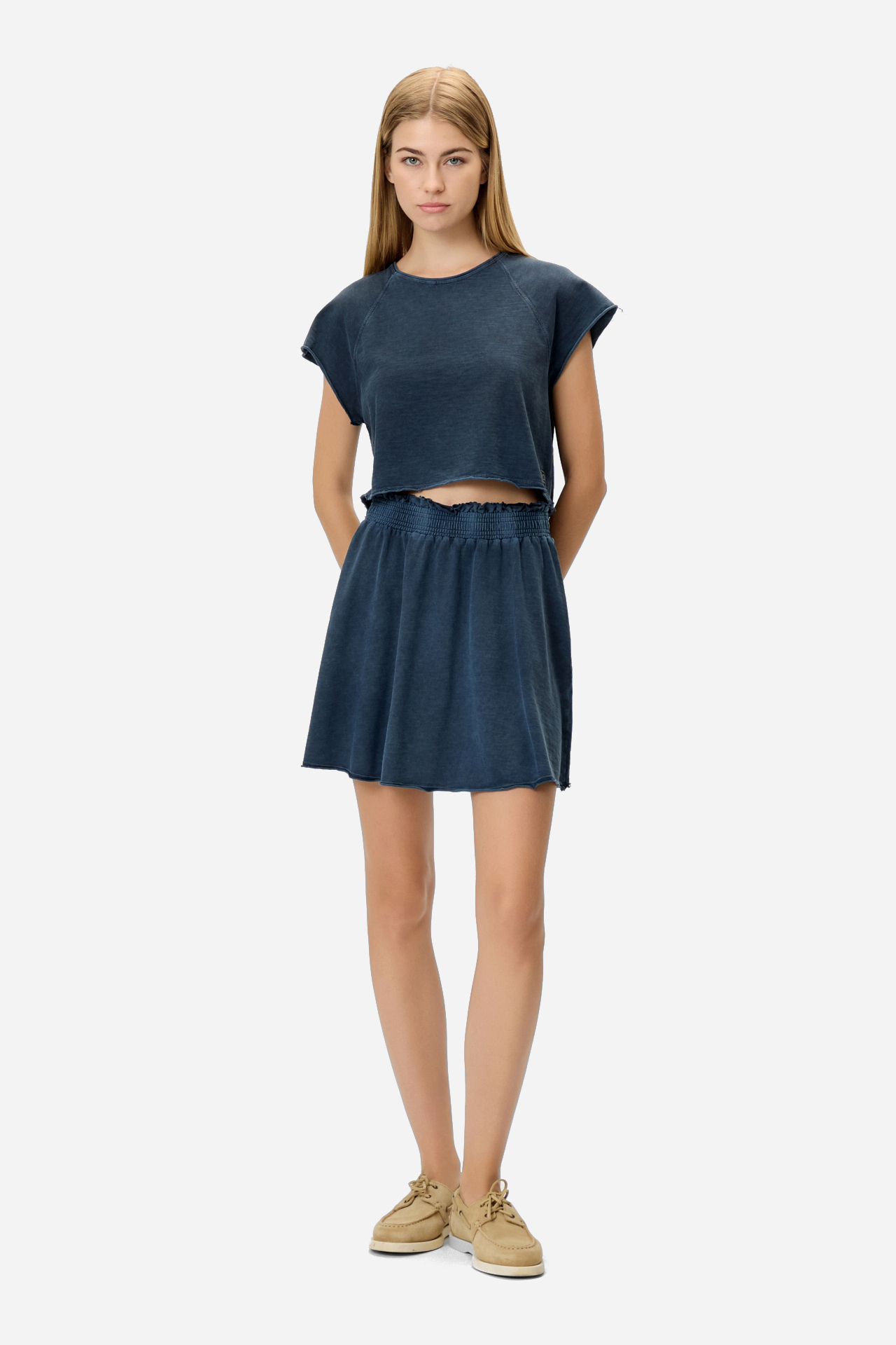 CROPPED SLUB T-SHIRT