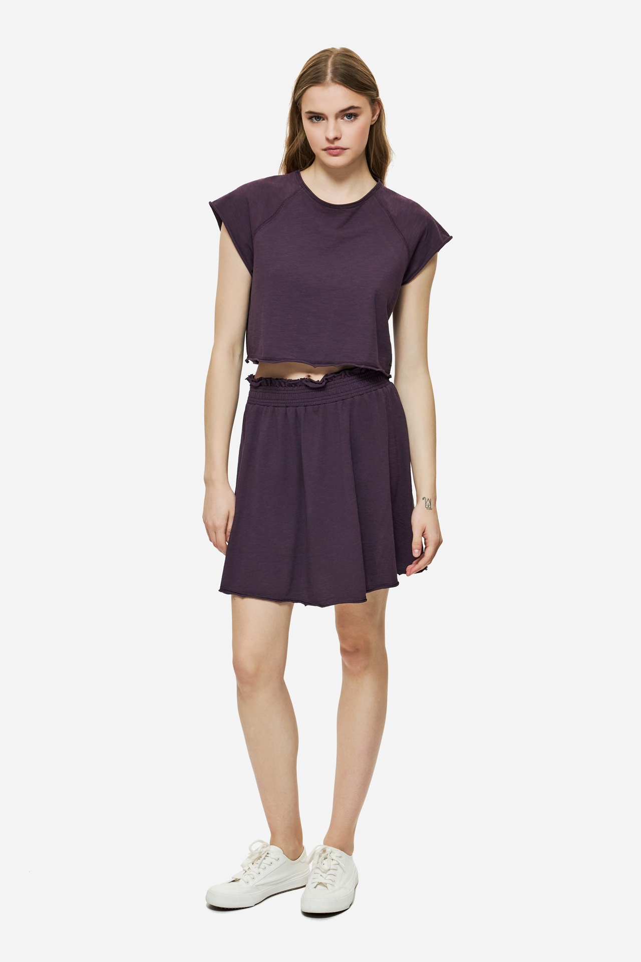 CROPPED SLUB T-SHIRT