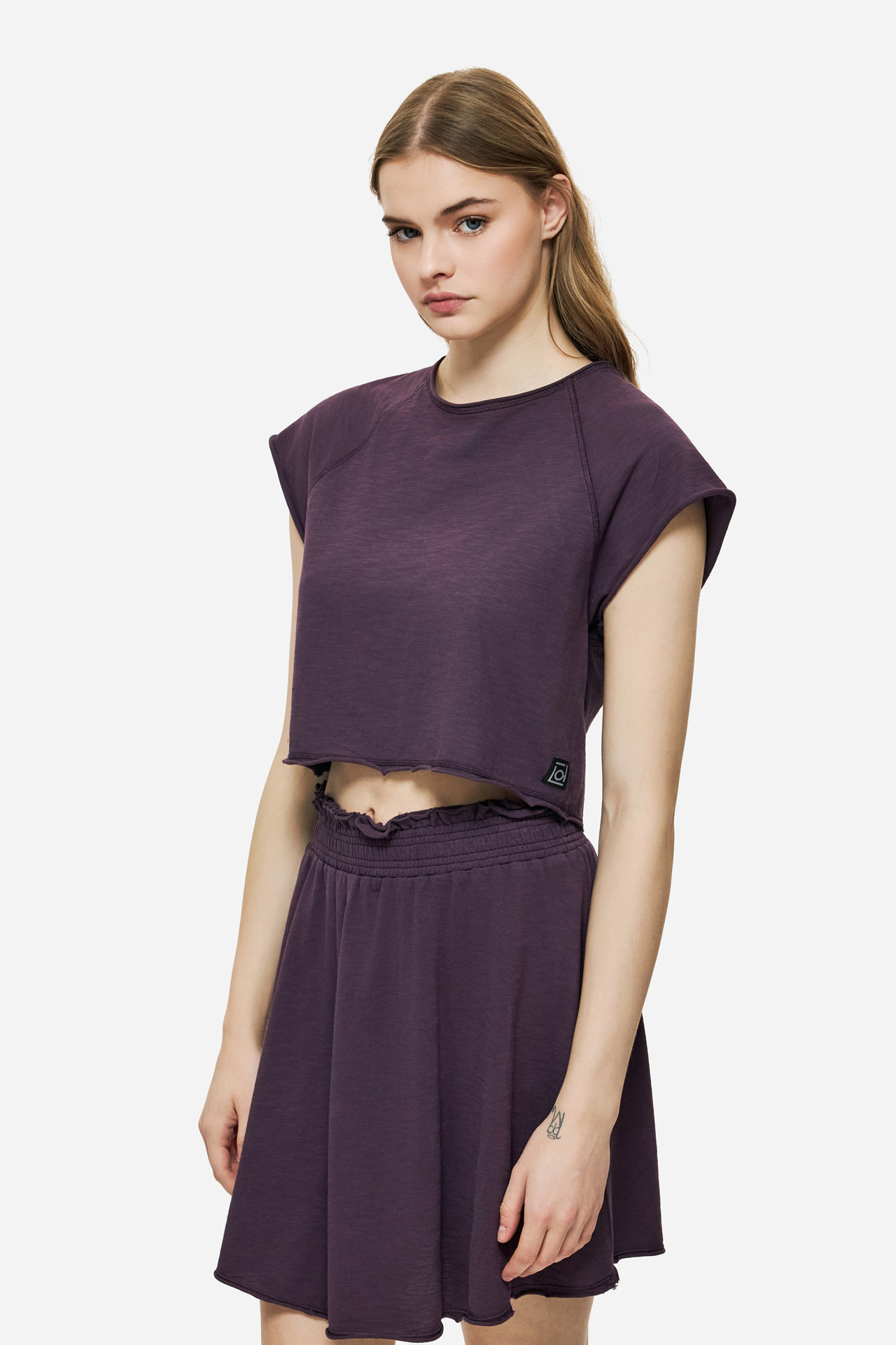 CROPPED SLUB T-SHIRT