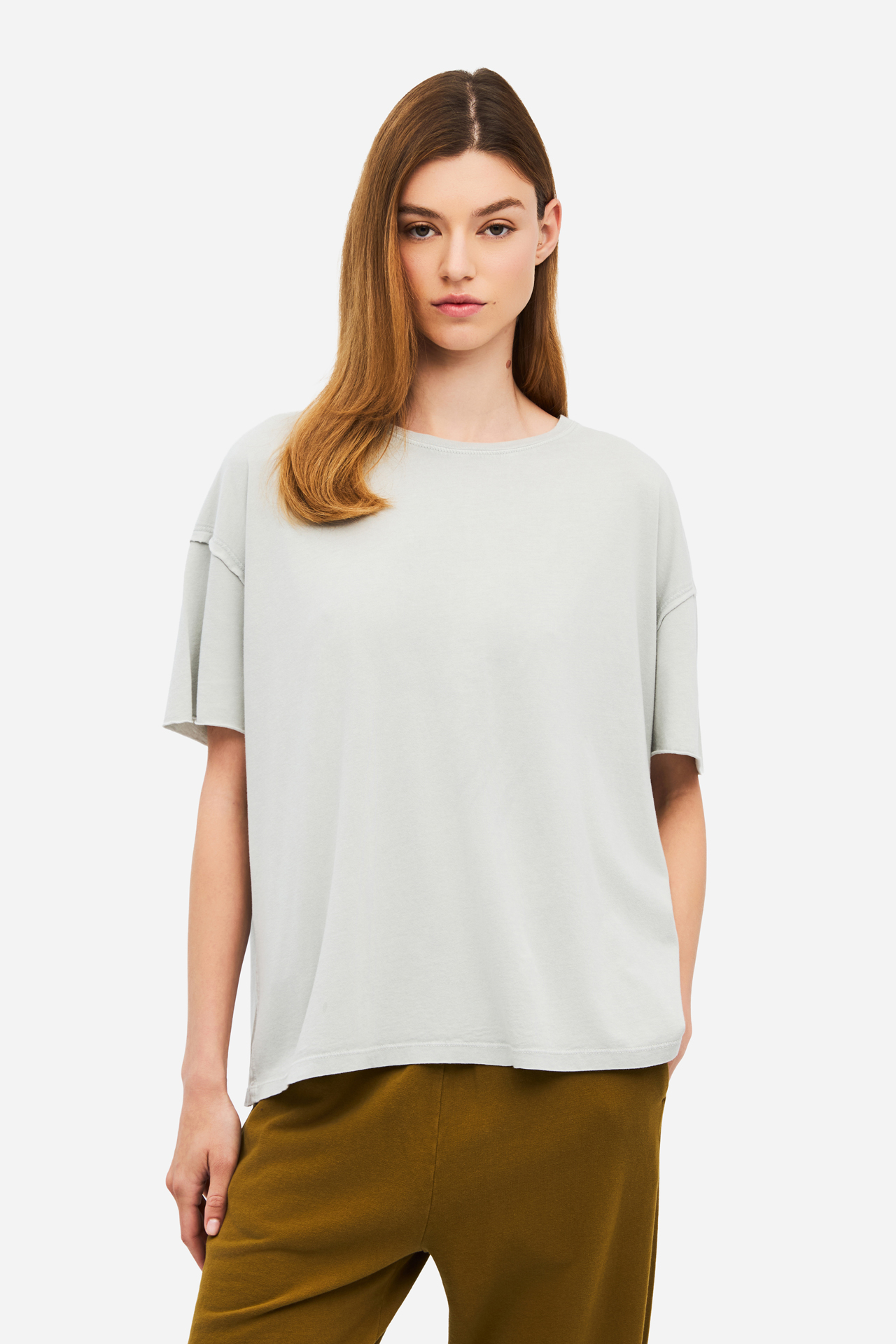 OVERSIZED T-SHIRT WITH RAW EDGES