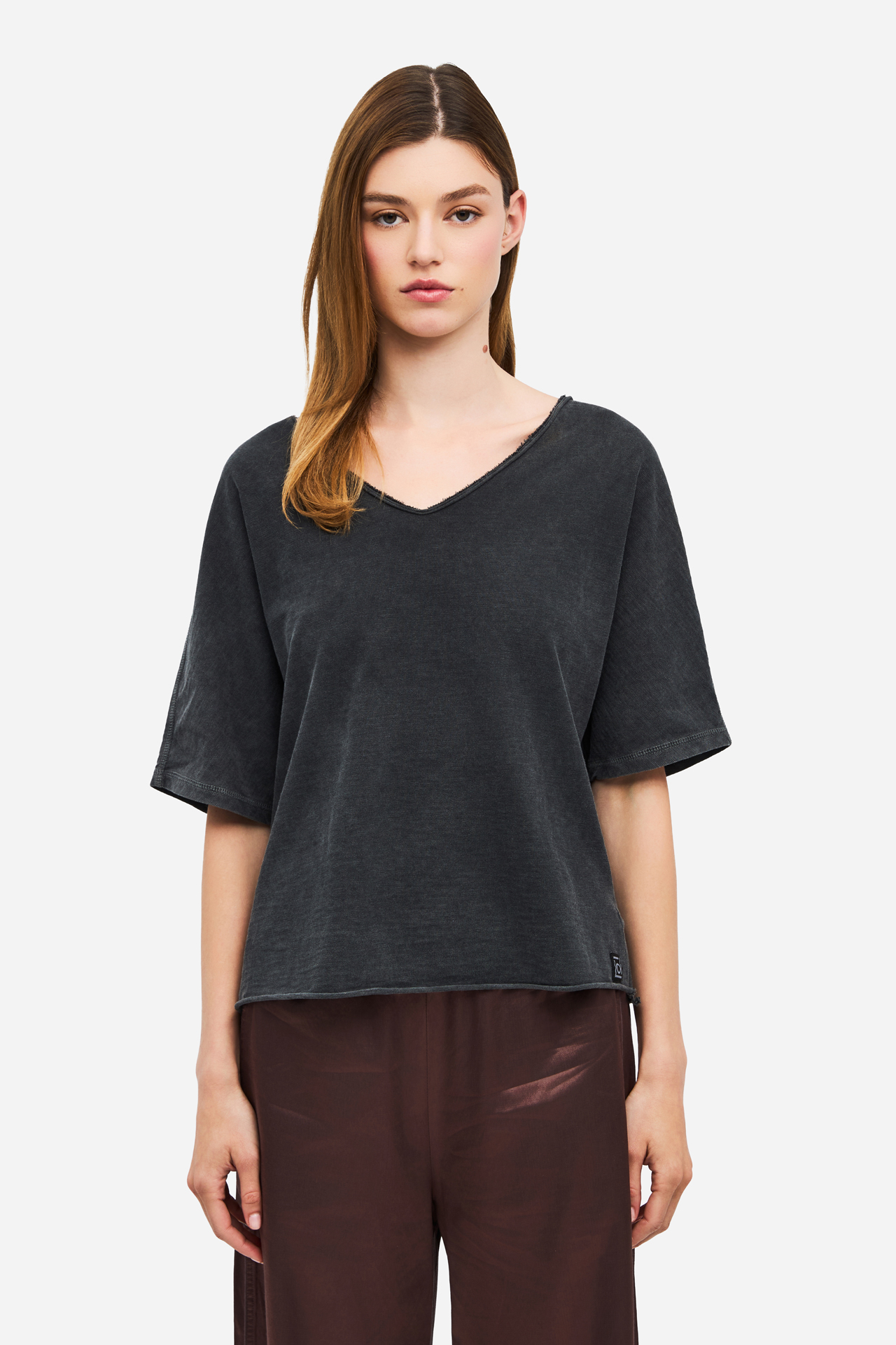 SLUB T-SHIRT WITH RAW EDGES