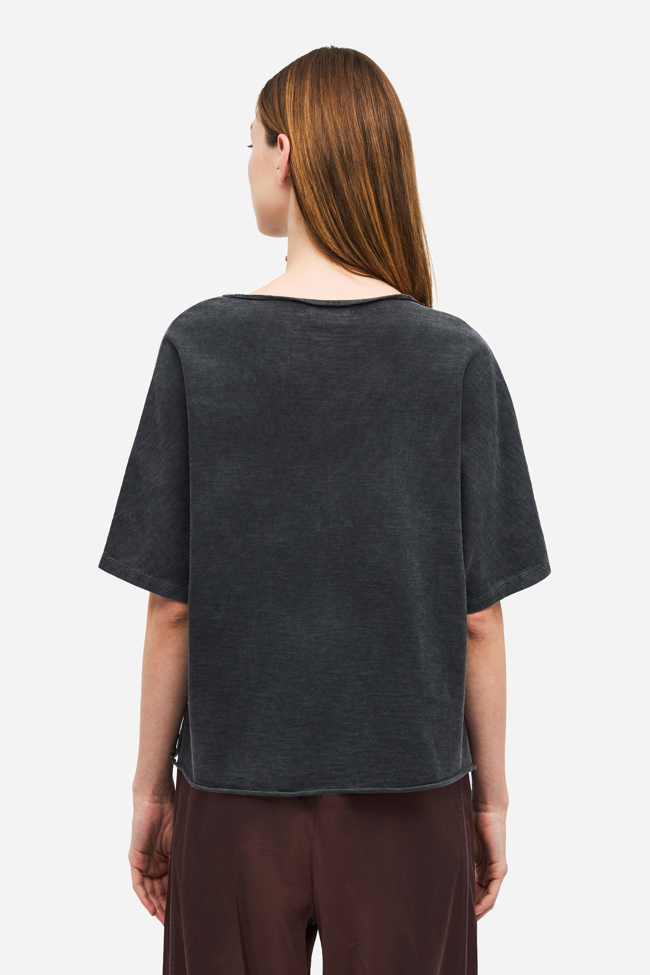 SLUB T-SHIRT WITH RAW EDGES