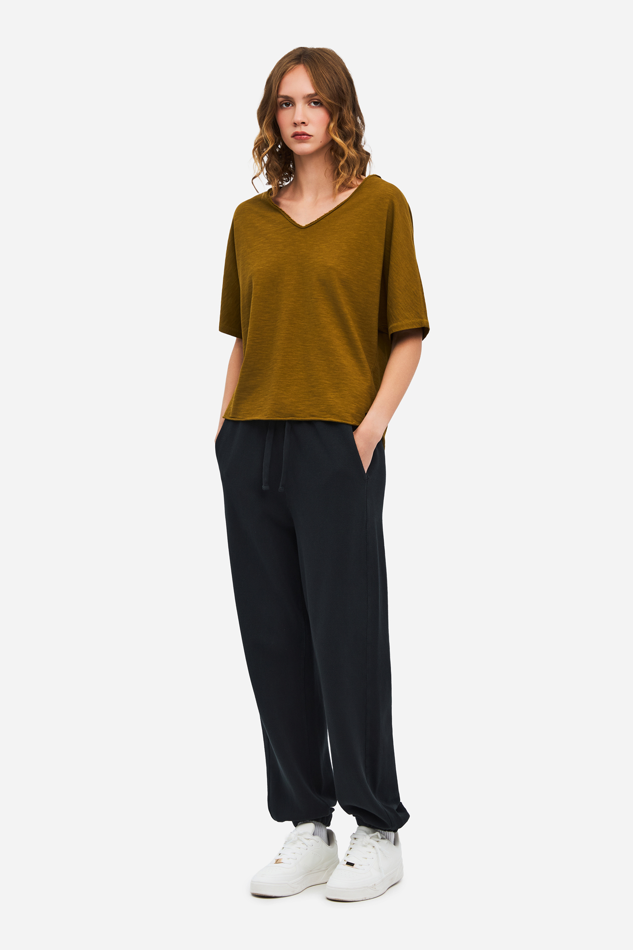 SLUB T-SHIRT WITH RAW EDGES