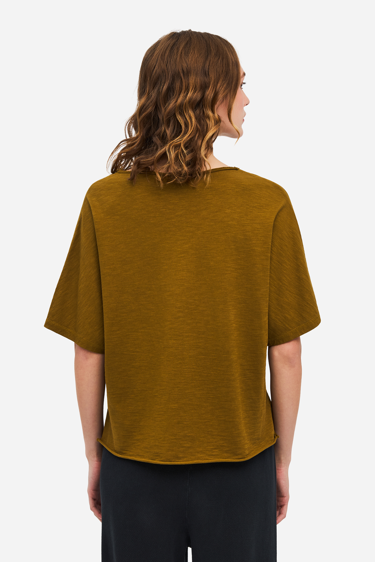 SLUB T-SHIRT WITH RAW EDGES