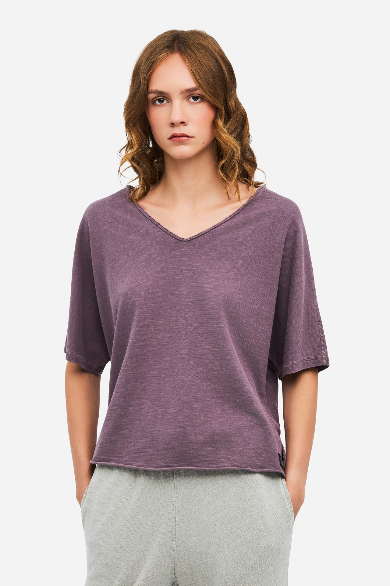 SLUB T-SHIRT WITH RAW EDGES