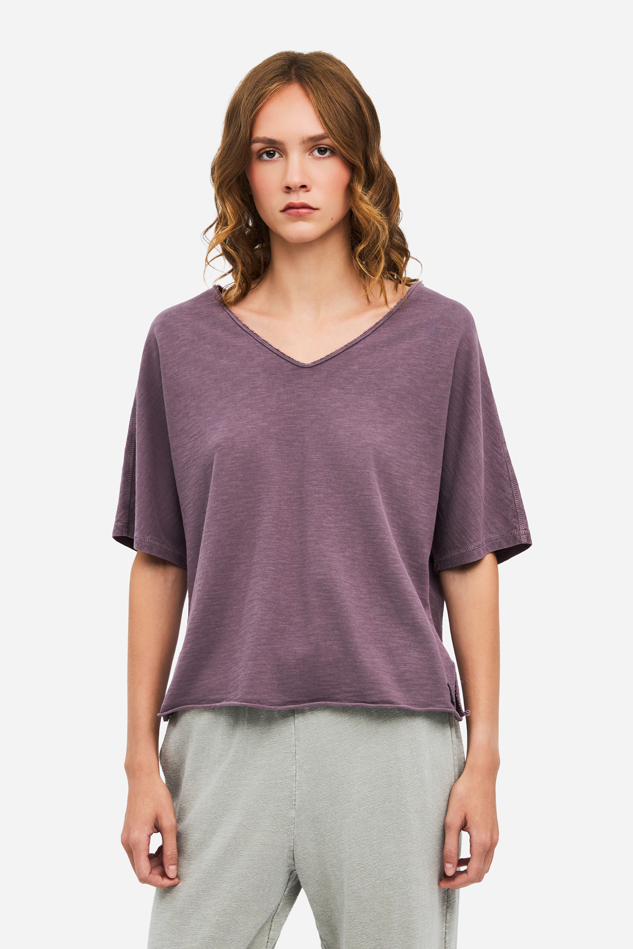 SLUB T-SHIRT WITH RAW EDGES