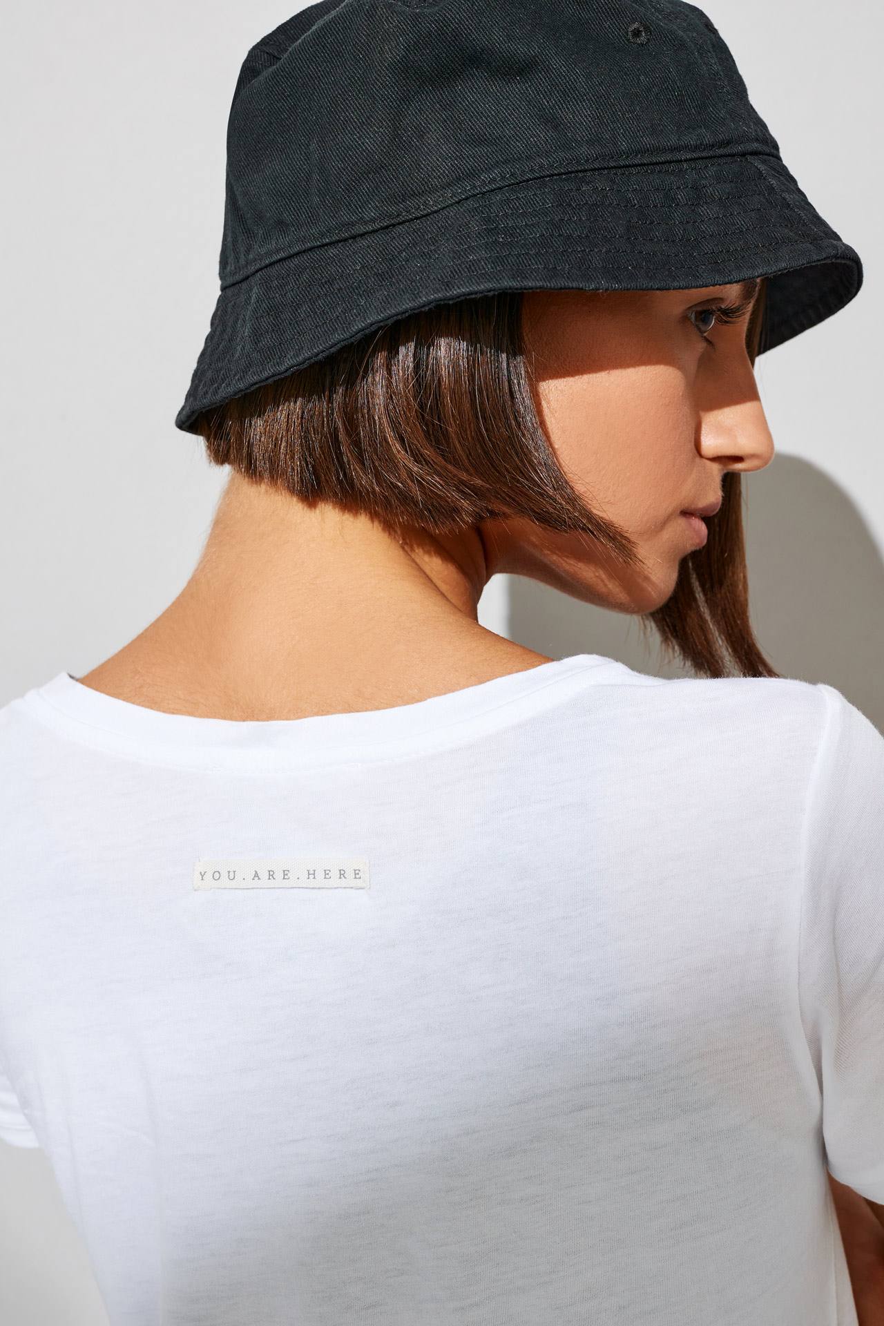 ORGANIC V NECK OPEN STITCH TEE