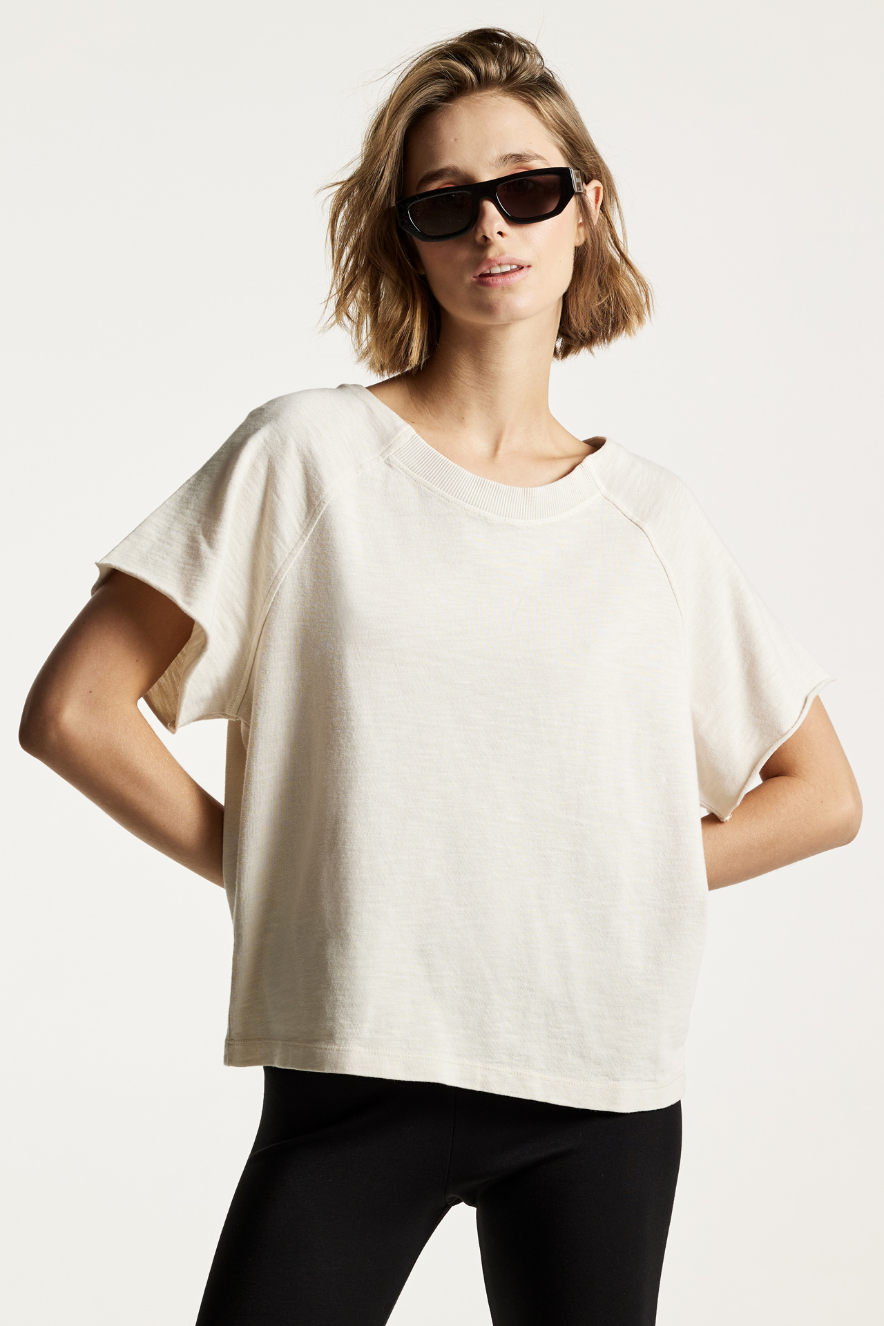 Raglan With Neck Detail T-Shirt