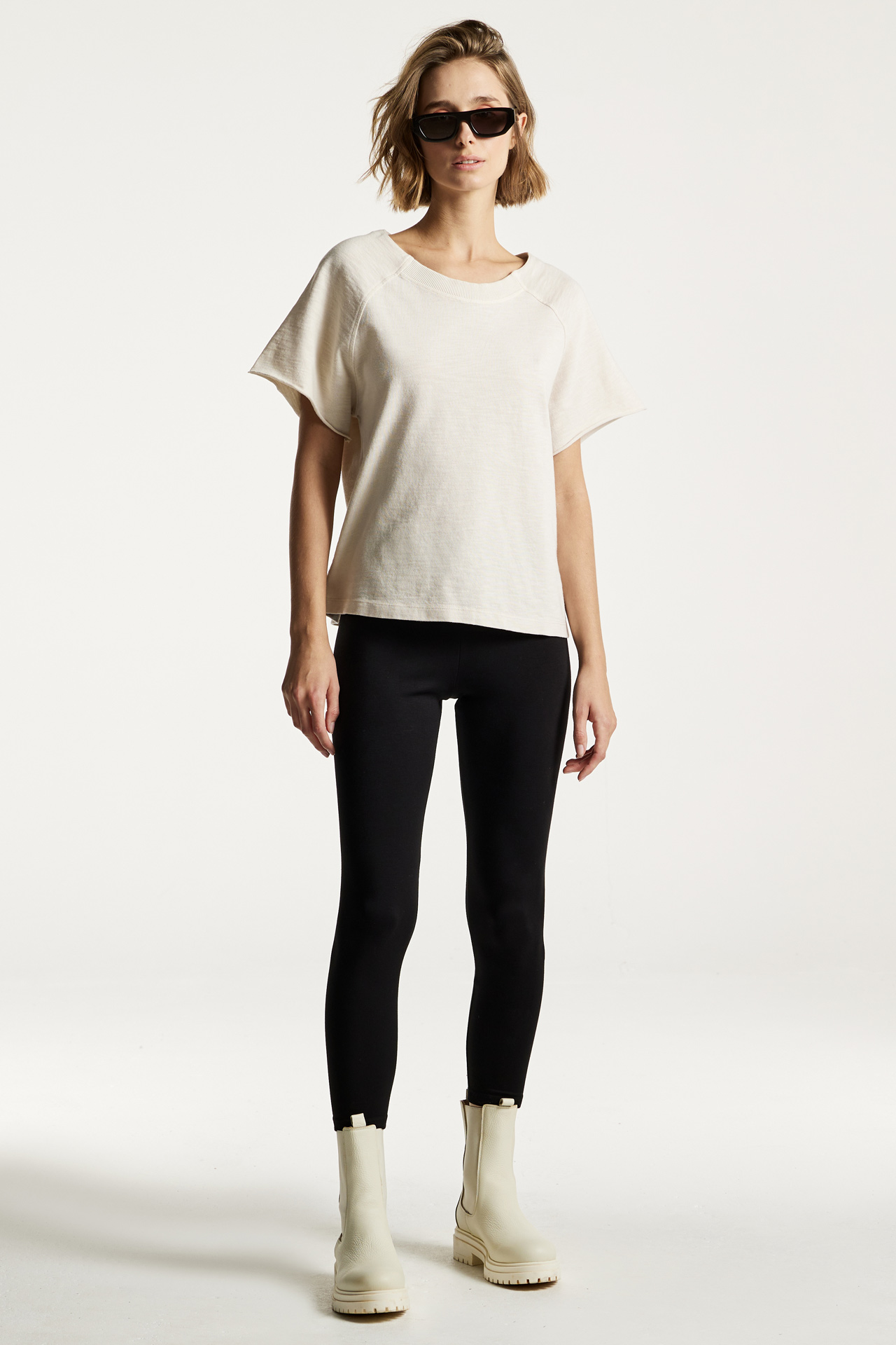 Raglan With Neck Detail T-Shirt