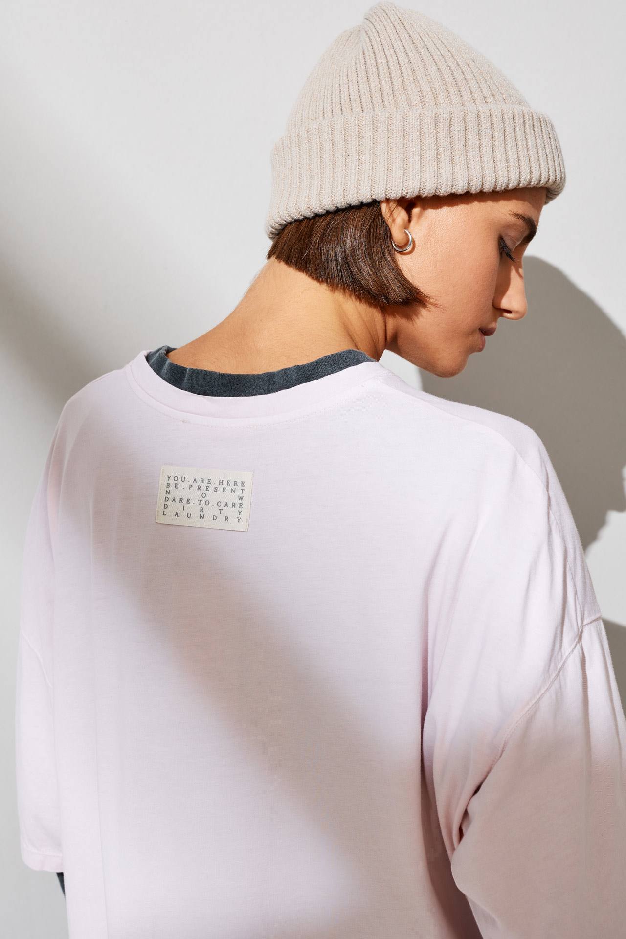ORGANIC OVERSIZE TEE WITH SIDE SLITS