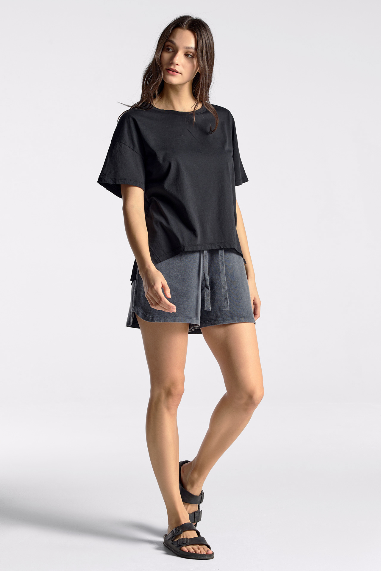 Side Slit Boxy Short Sleeve