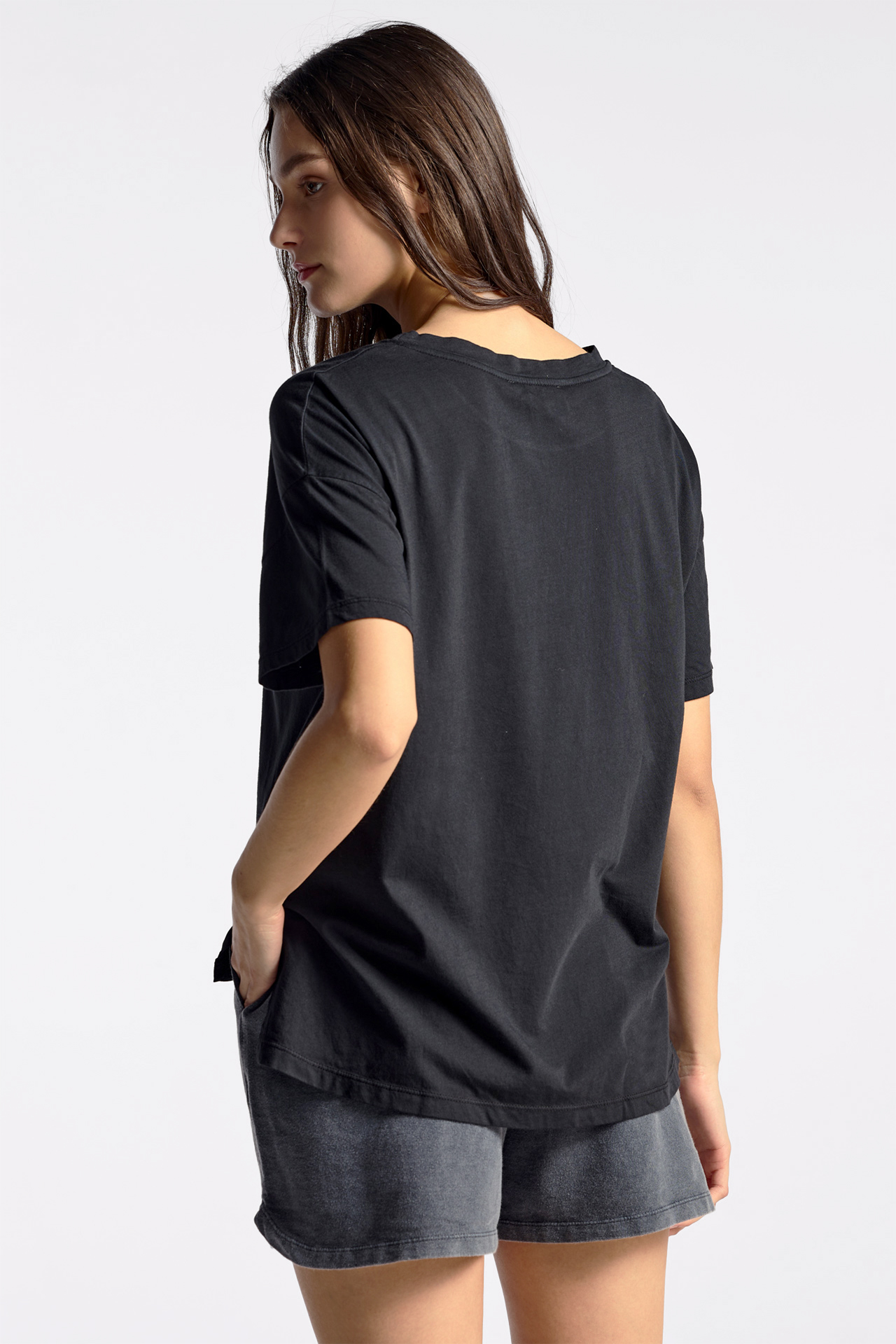 Side Slit Boxy Short Sleeve