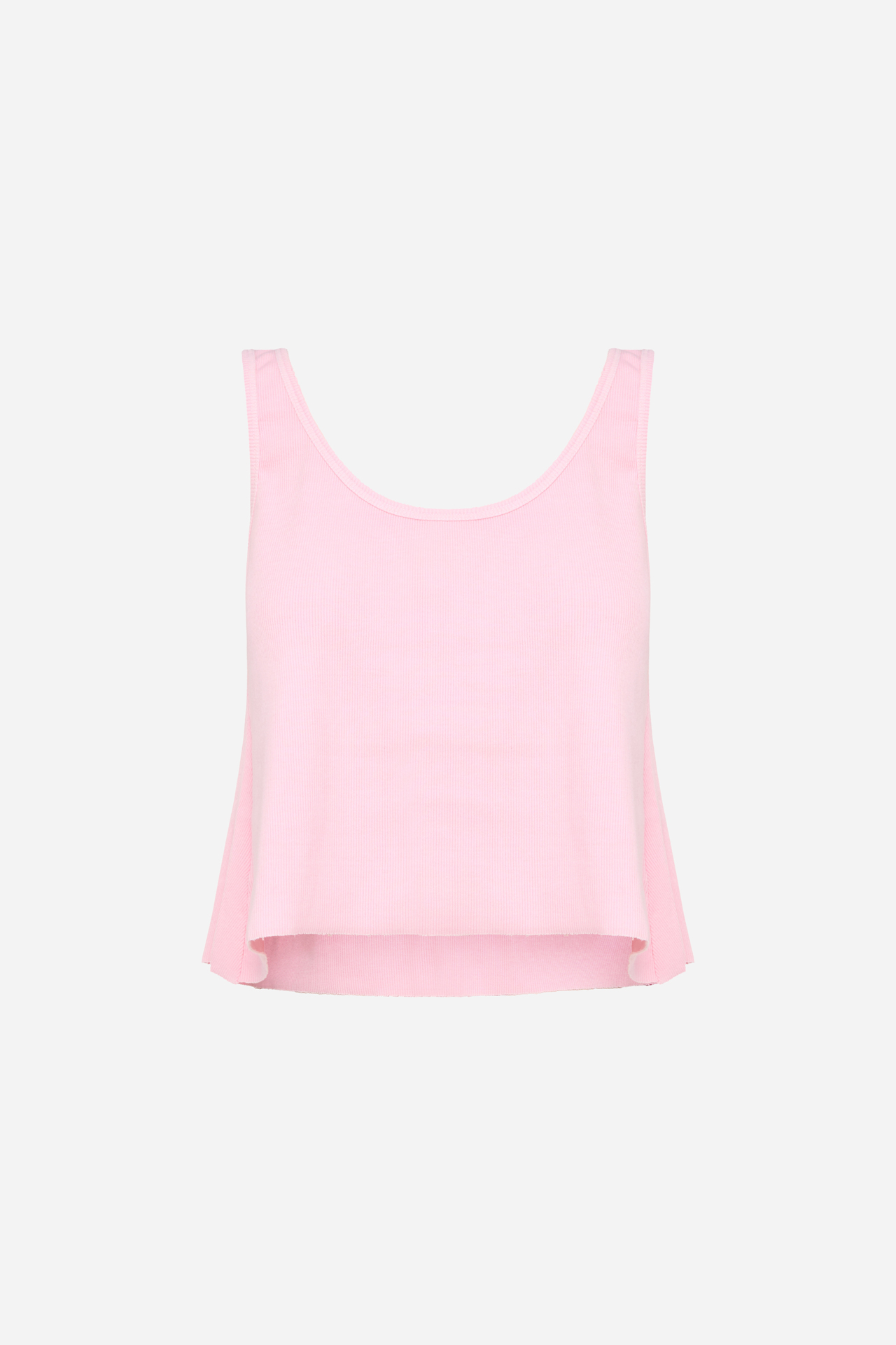 CROPPED TANK TOP WITH RAW EDGES